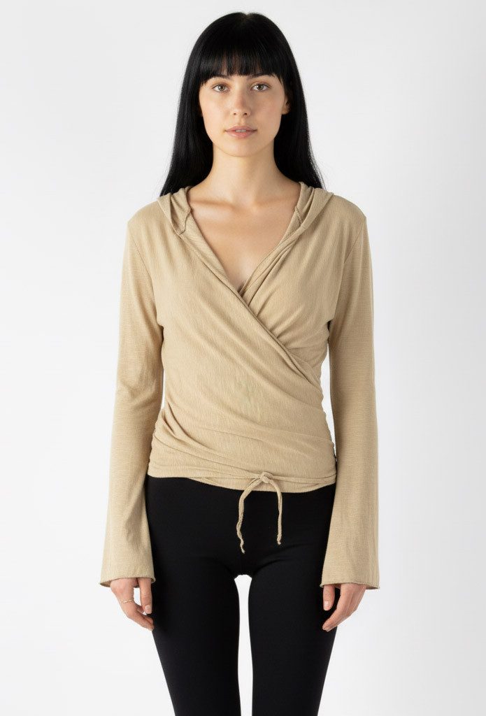 Guru-Shop Longsleeve Wickelshirt, Yogashirt, Langarmshirt mit.. alternative Bekleidung – Bild 5 von 5