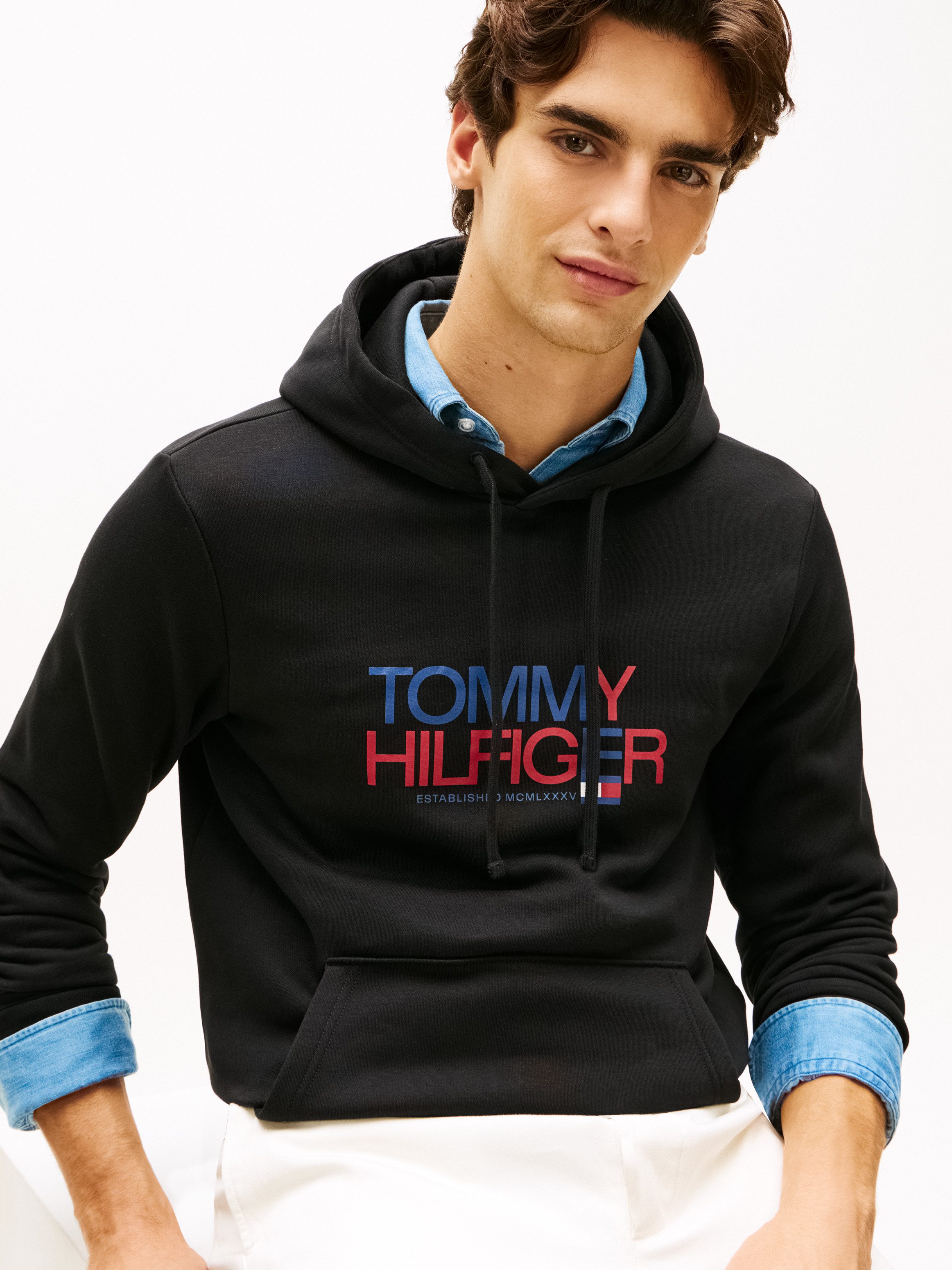 Tommy Hilfiger Kapuzensweatshirt BRAND LOVE BIG TEXT Regular fit mit Kapuze günstig online kaufen