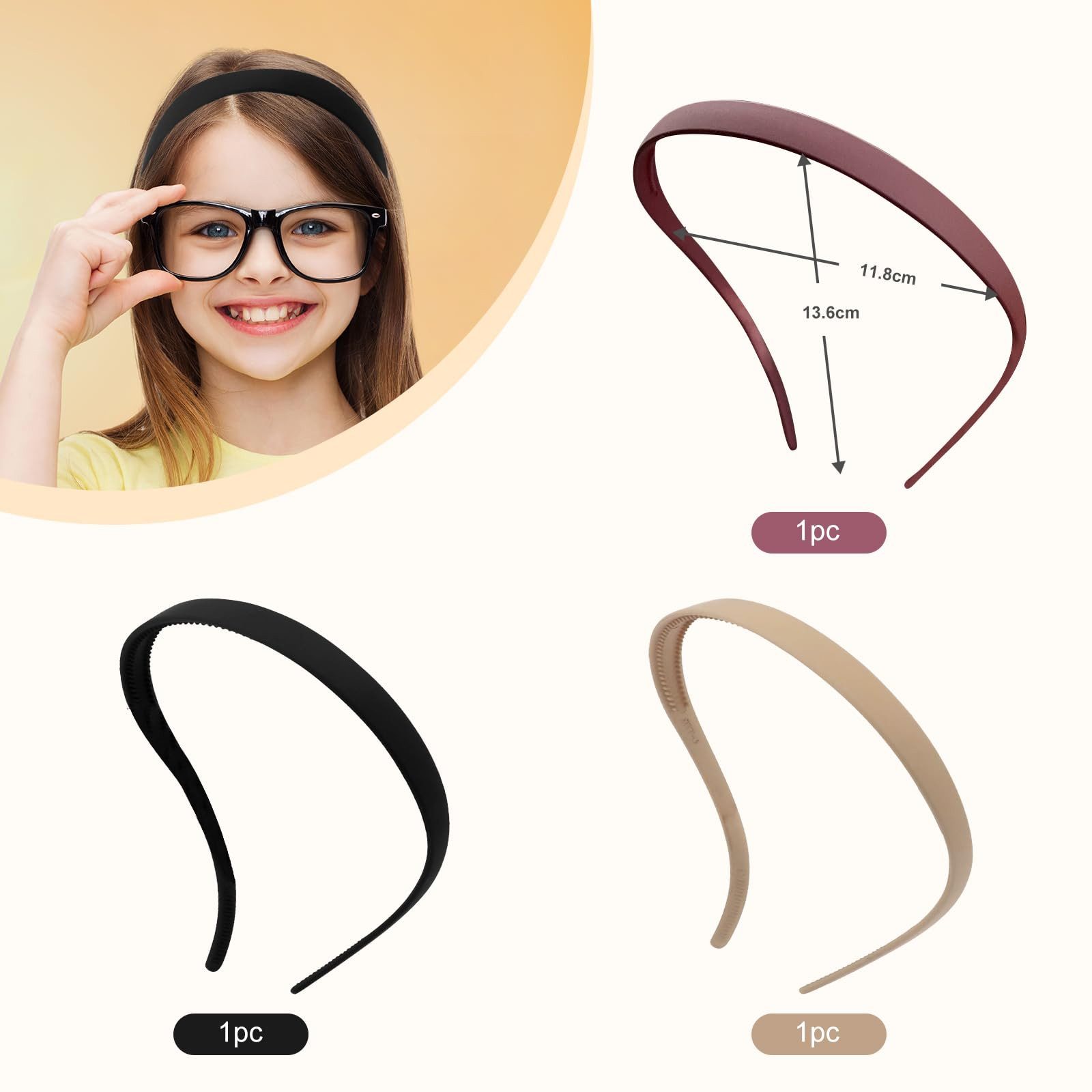 Coonoor Haarband Flex-Haarreifen ohne Druck,Haarband,Dünne Haarreifen, 3-tl günstig online kaufen