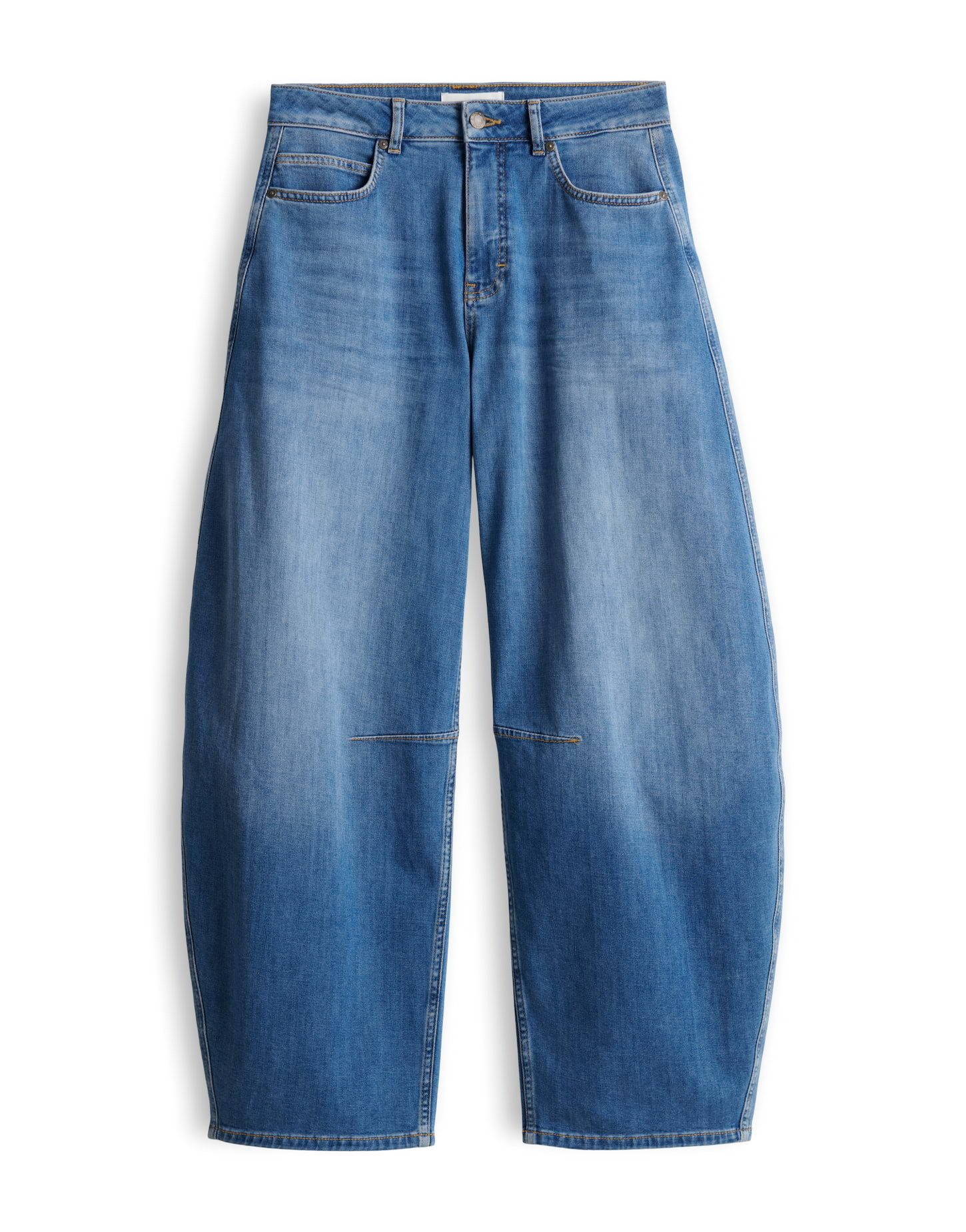 OPUS PANTS Relax-fit-Jeans aus Candiani Denim Mid Rise Ovale Beinform mit 5-Pocket-Design und leichten Used-Effekten – Bild 2 von 5