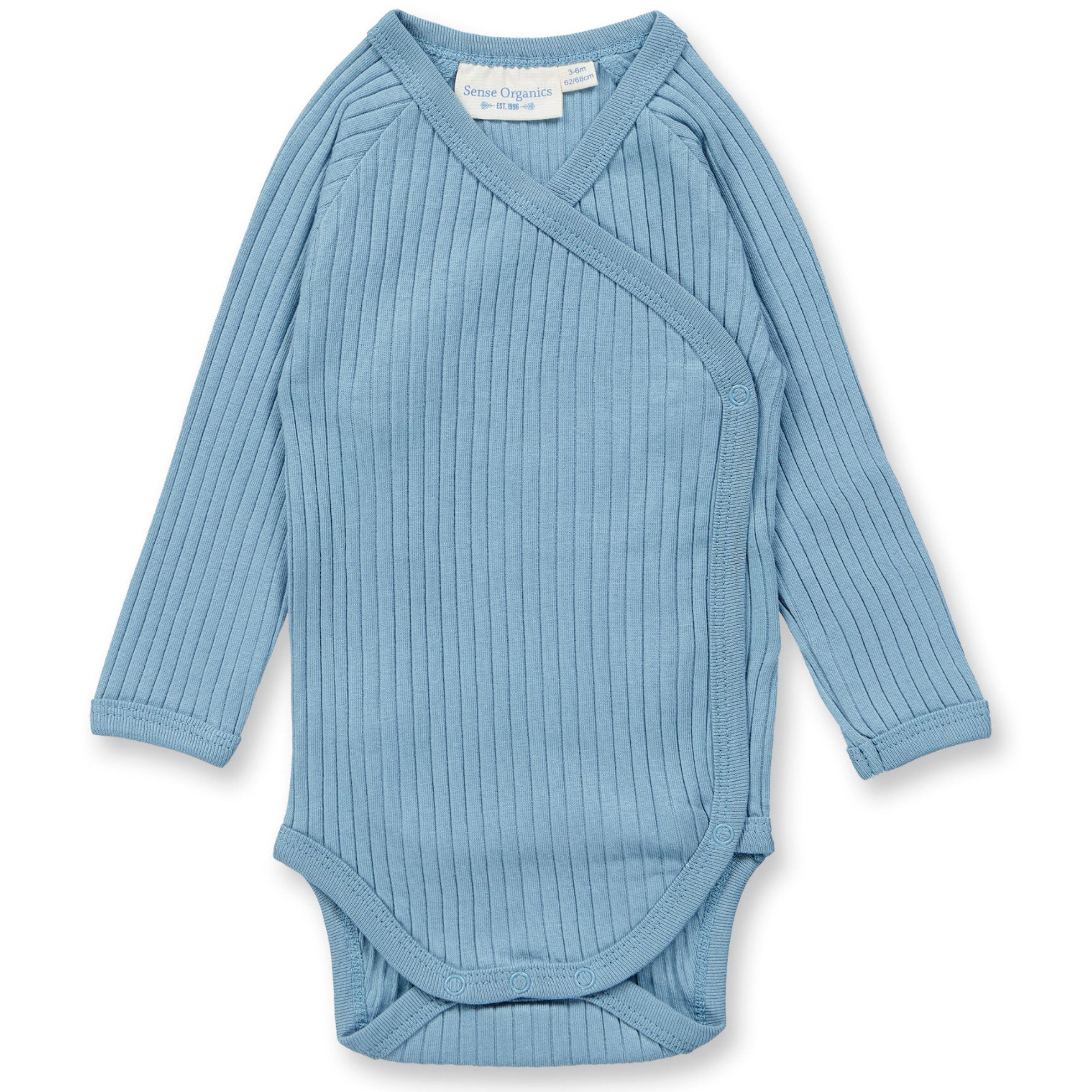 Sense Organics Wickelbody Sense Organics Ygon Wickelbody Rib Light Denim 62/68