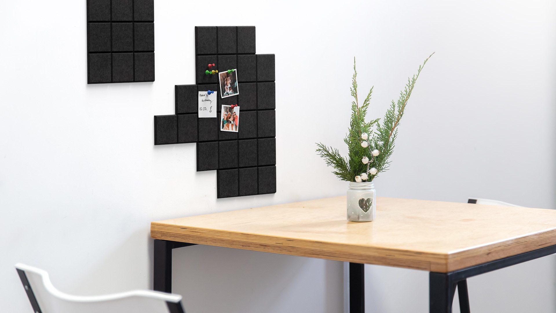 ALLboards Tafel Filz-Wandpaneele 30×30 cm – 6 Stück