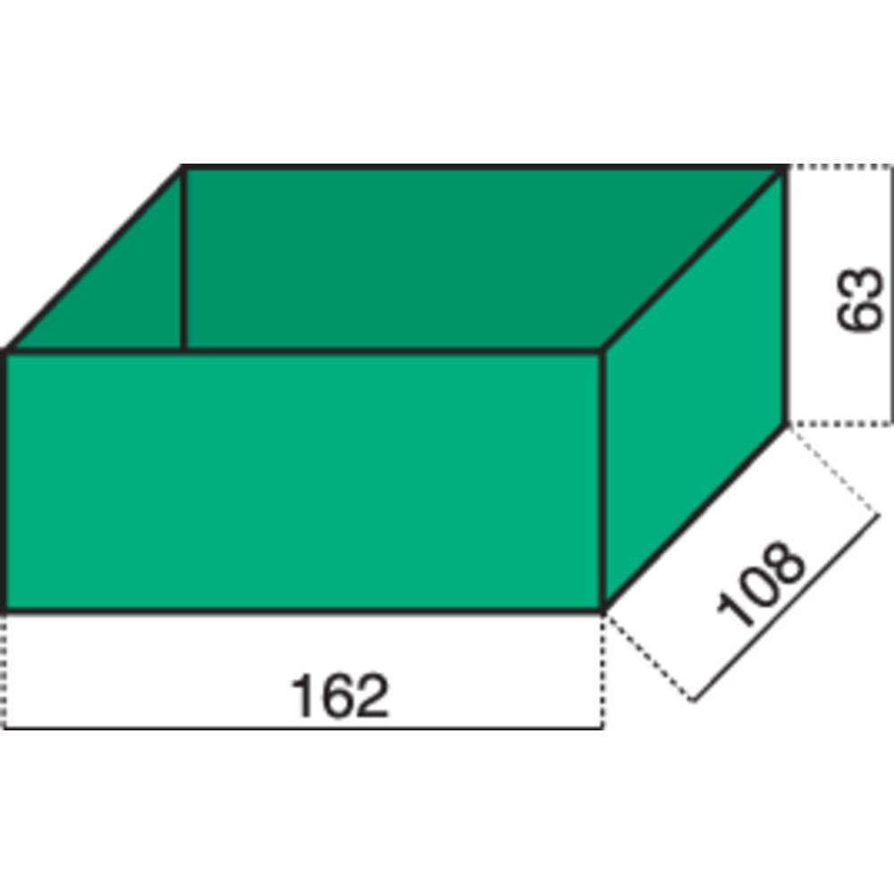 Produktbild von Huenersdorff 160er Einsatzboxen-Set – 54x54x45 Mm, Rot, PS, Passend Für PS-Classic-FLEX Sortimentskästen