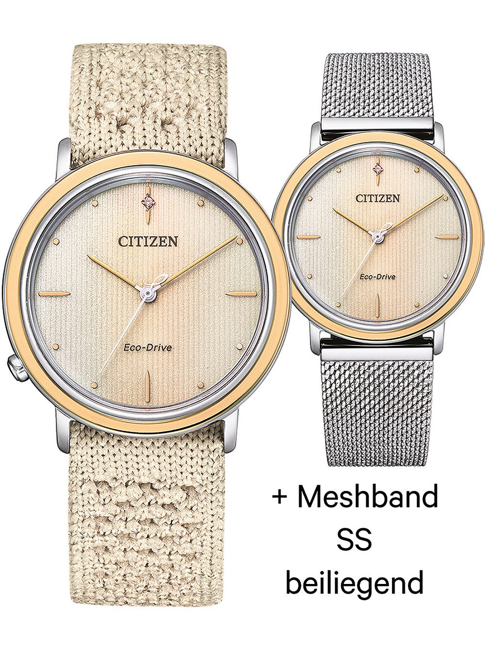 Citizen Quarzuhr Citizen EM1006-40A Eco-Drive Elegance Ambiluna Damenuhr 34mm 5ATM Citizen EM1006-40A Eco-Drive Elegance Ambiluna Damenuhr 34mm 5ATM