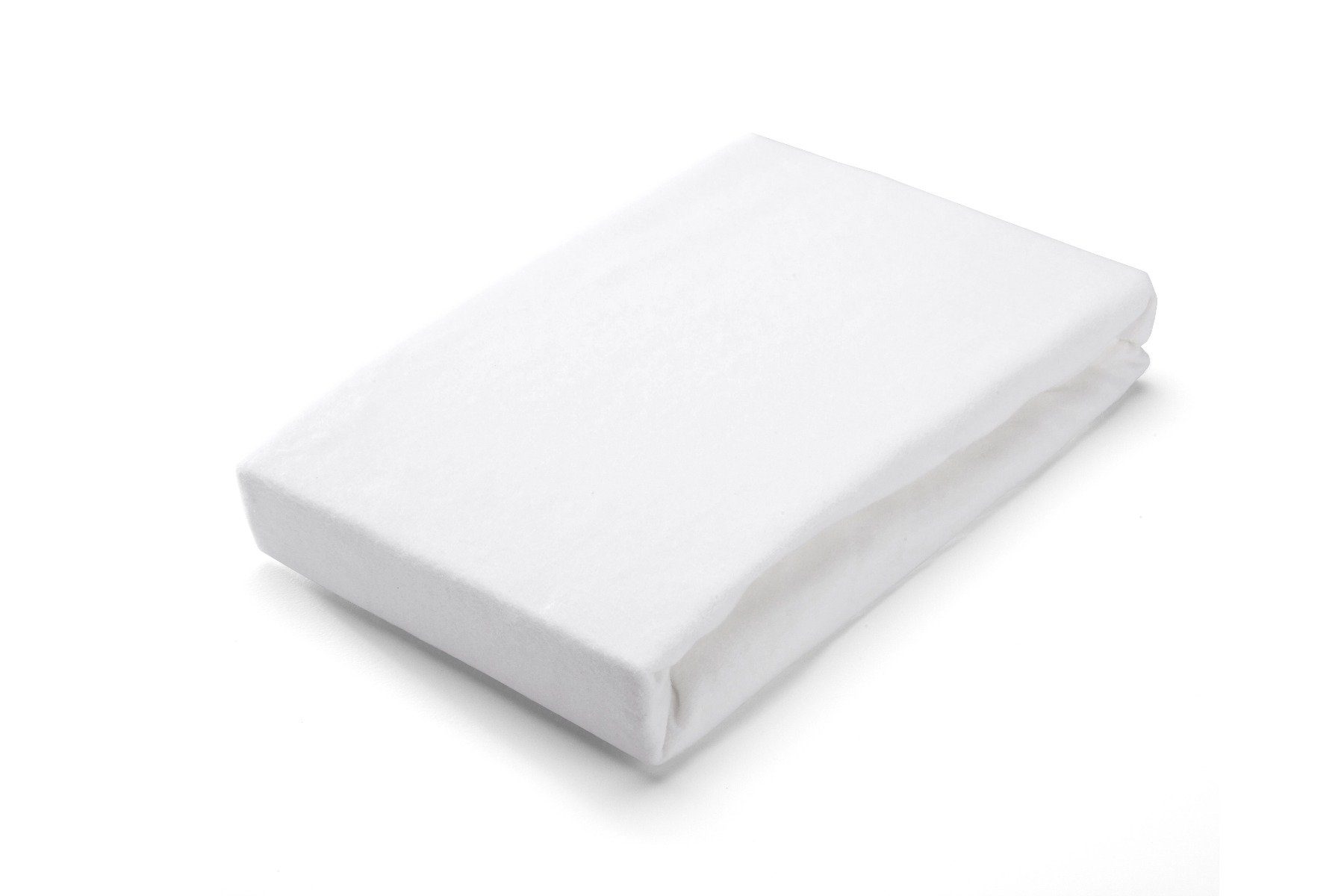 Matratzenschutzbezug Molton Baumwolle Weiß Spannbettlaken Walra, Weiß Split-Topper 100% Cotton 180x200/21 - Cover