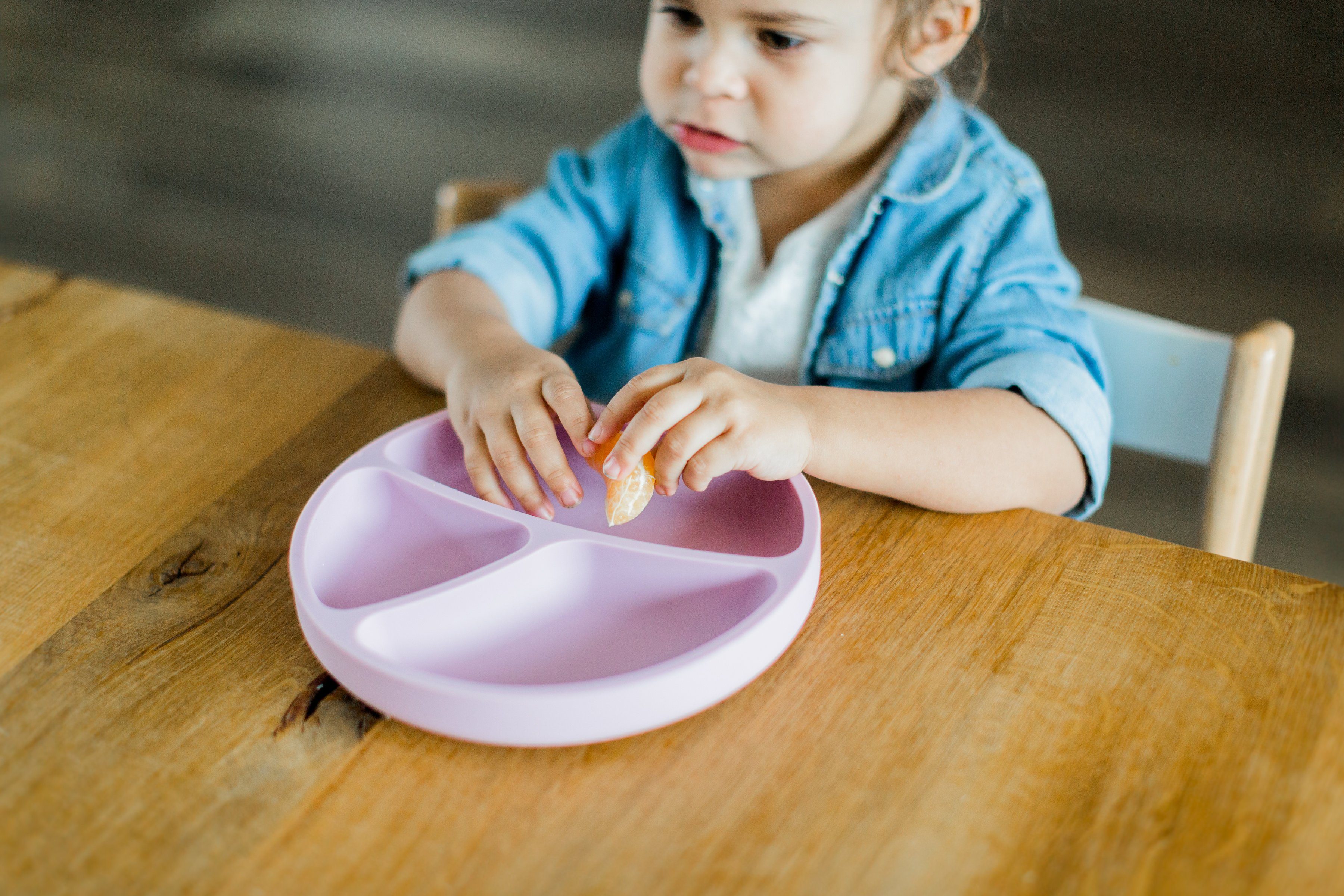 Silikon, (1-tlg), umweltfreundliches Silikon Zartrosa Teller KINDSGUT Kindergeschirr-Set