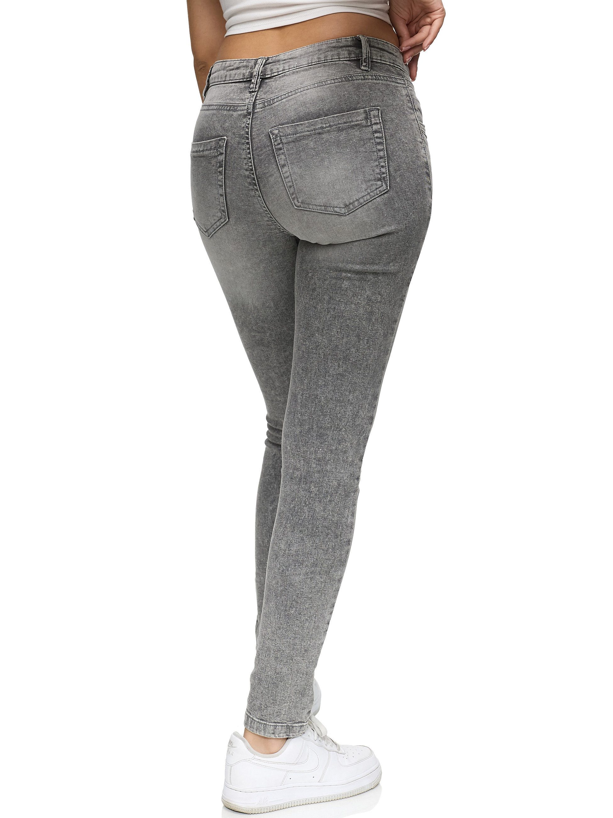 REPUBLIX Stretch-Jeans ISLA Damen Knopf Mid Waist Stretch Denim Jeans – Bild 5 von 5