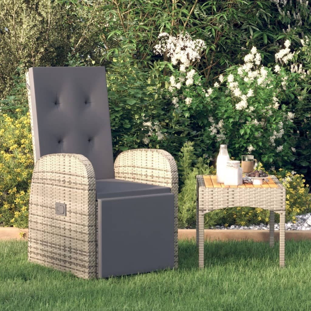 furnicato Gartenstuhl Garten-Liegestuhl mit Auflage Poly günstig online kaufen
