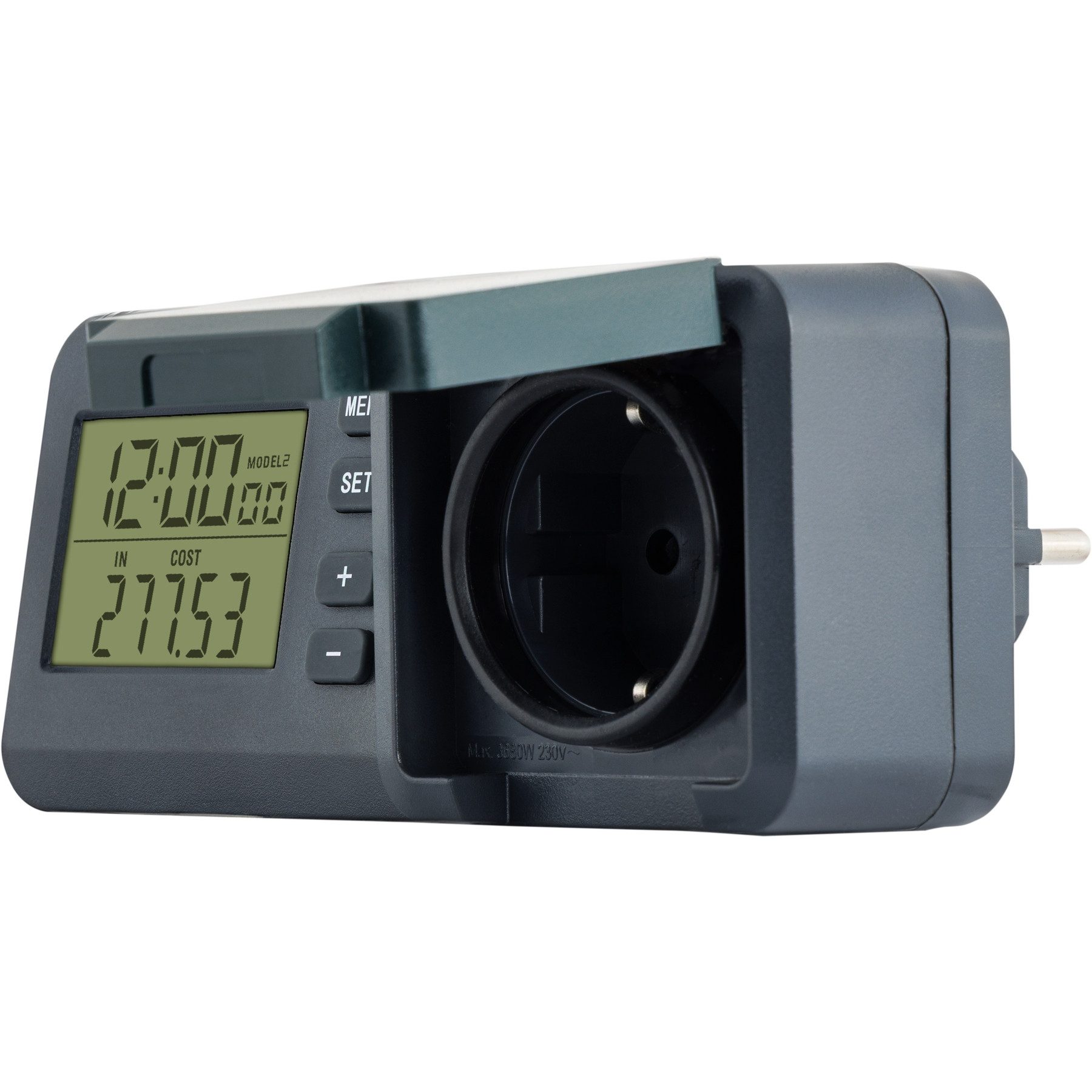 REV Energiekostenmessgerät REV Energiekostenmessgerät EP011CTL-GR, LCD-Display, IP44