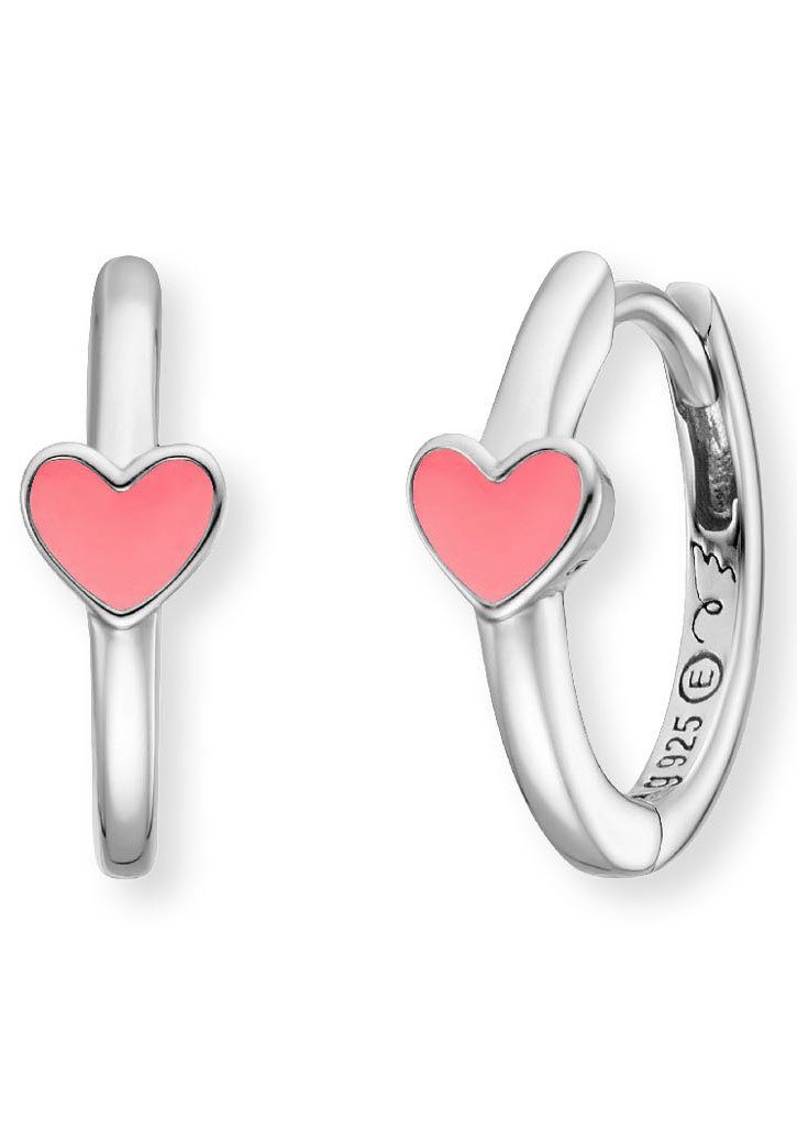 und Herzengel Liebe Geschenk, HEE-HEART-13-CR, symbolisiert Symbol Dieses Herz als Blickfang Creolen HEE-HEART-06-CR, Schmuck Herz, Paar Heart, Zuneigung süßer Little