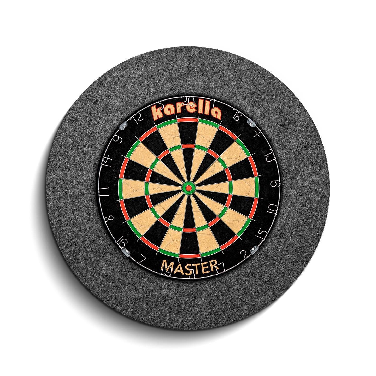 Karella Dart-Wandschutz Schallschutz für Steeldartboards, mit integriertem Surround / Auffangring