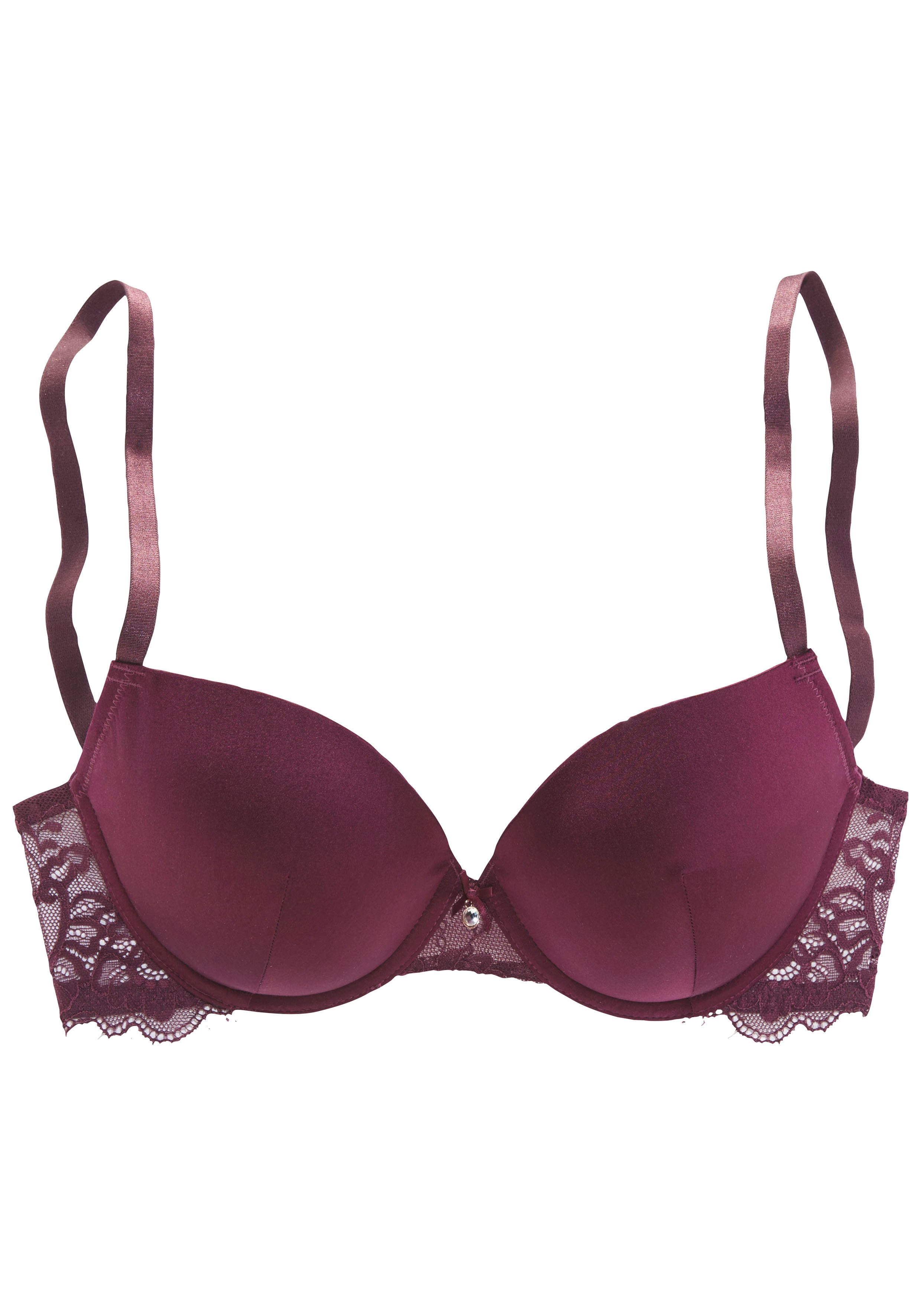 LASCANA Push-up-BH Alana mit hohem Seidenanteil und edler Spitze, Dessous