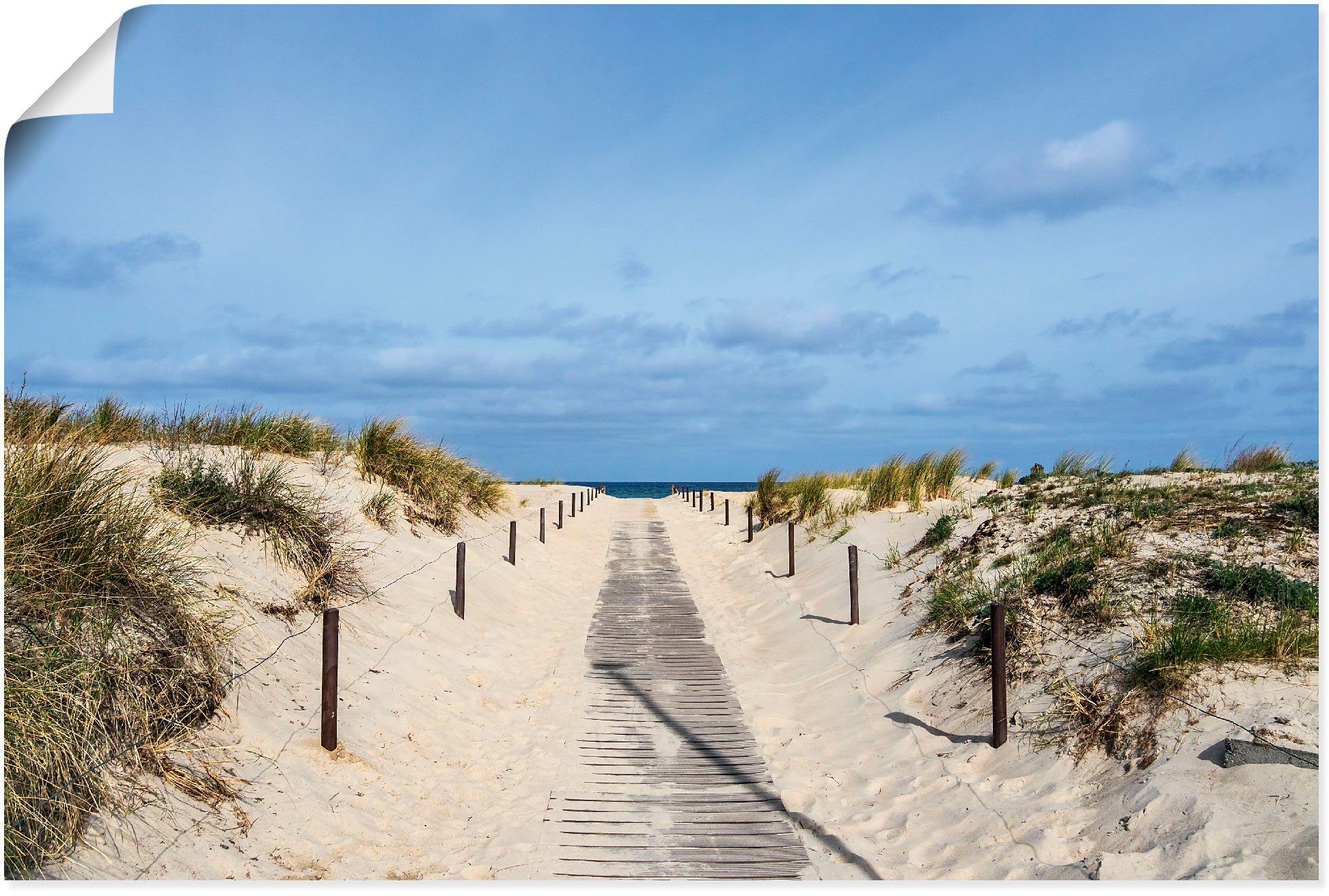 Artland Wandbild Strandaufgang an Küste oder (1 als versch. Alubild, Strandbilder Wandaufkleber in St), Ostsee, Größen Leinwandbild, Poster der