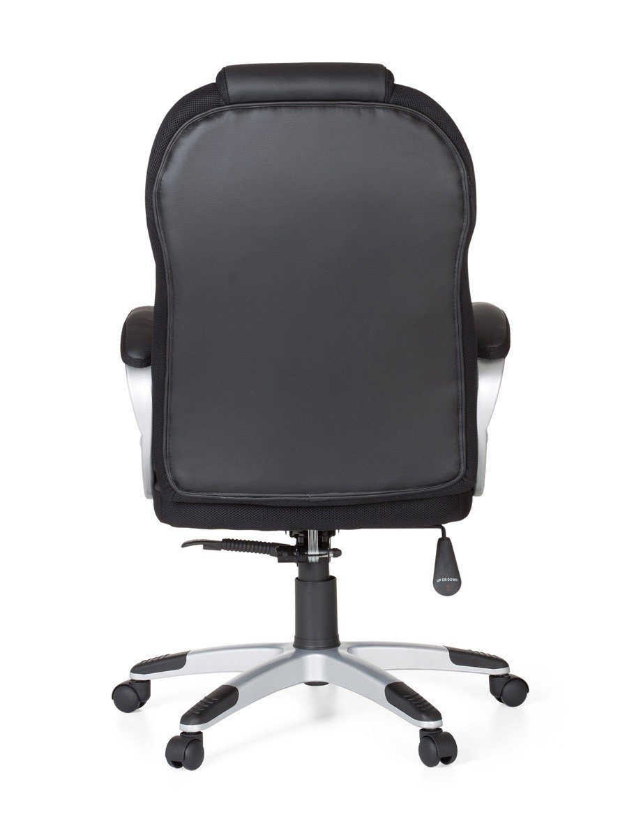 Amstyle Gaming Chair Armlehne (Kunstleder mit Drehstuhl 120 Drehbar, XXL Schreibtischstuhl SPM1.133 Modern), Schwarz, kg Bürostuhl