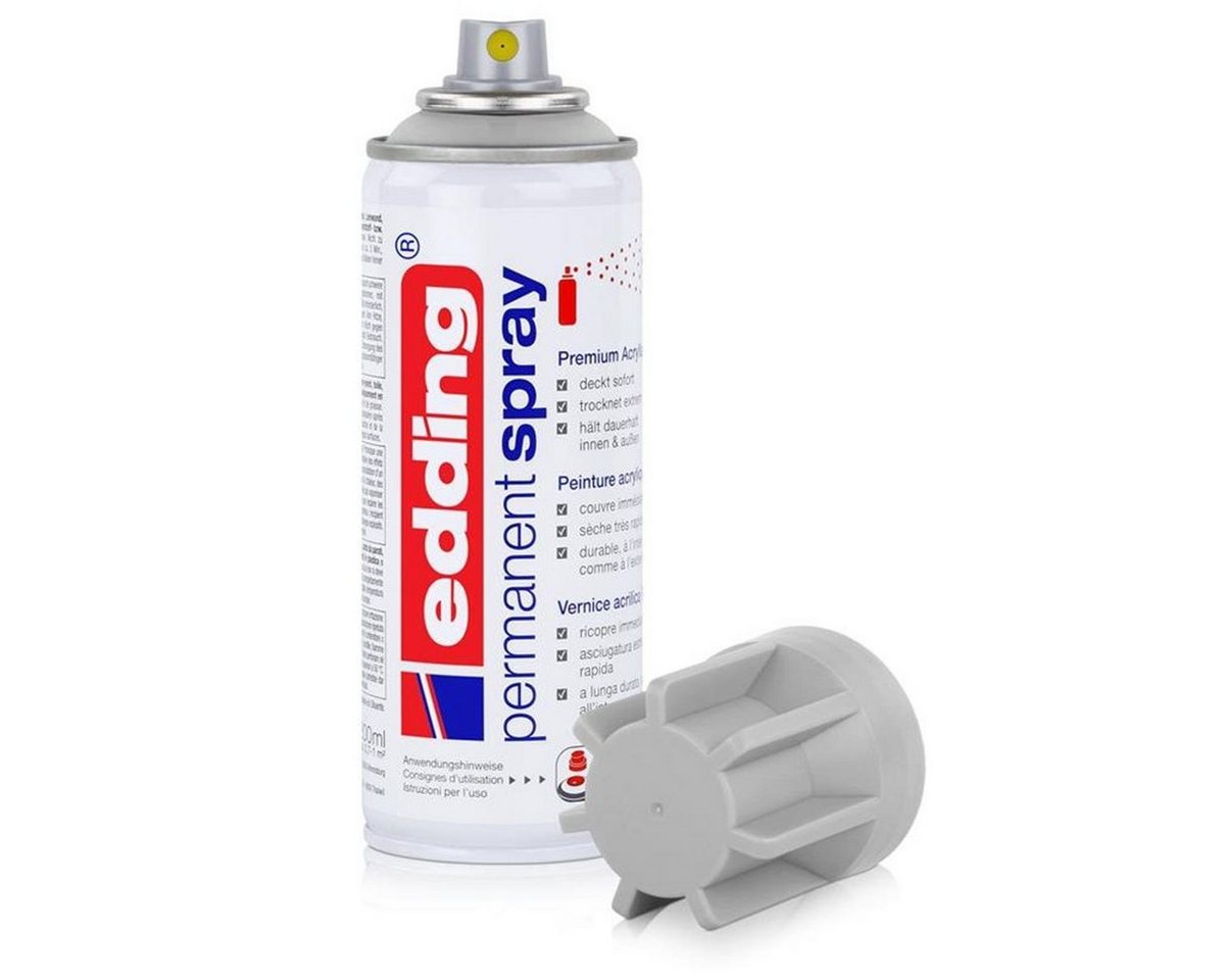 Thumbnail - edding Sprühfarbe edding Permanent Spray lichtgrau 200 ml Premium Acryllack, RAL 7035