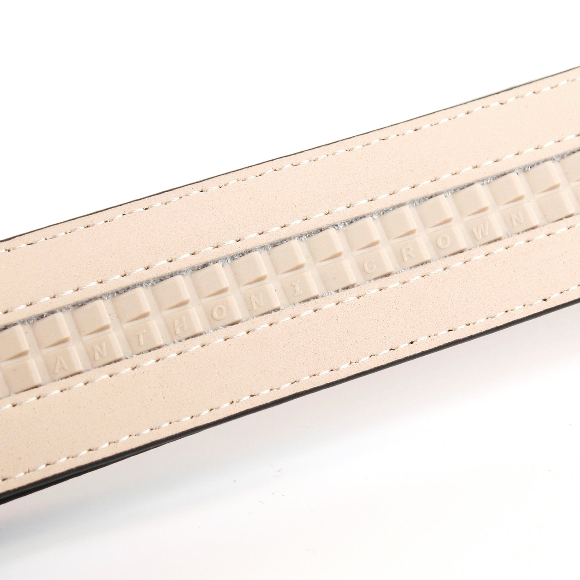 Anthoni Crown Ledergürtel mit Karbon-Schließe in dunkelblau