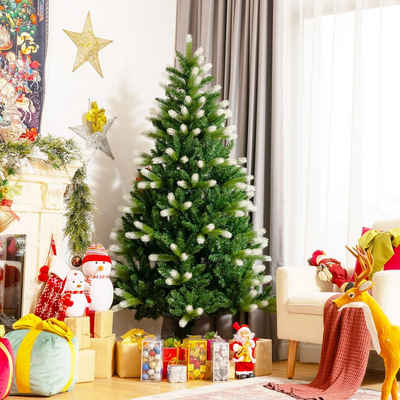 COSTWAY Künstlicher Weihnachtsbaum »Tannenbaum«, 180cm, mit 850 PVC-Zweigen & klappbarer Metallständer