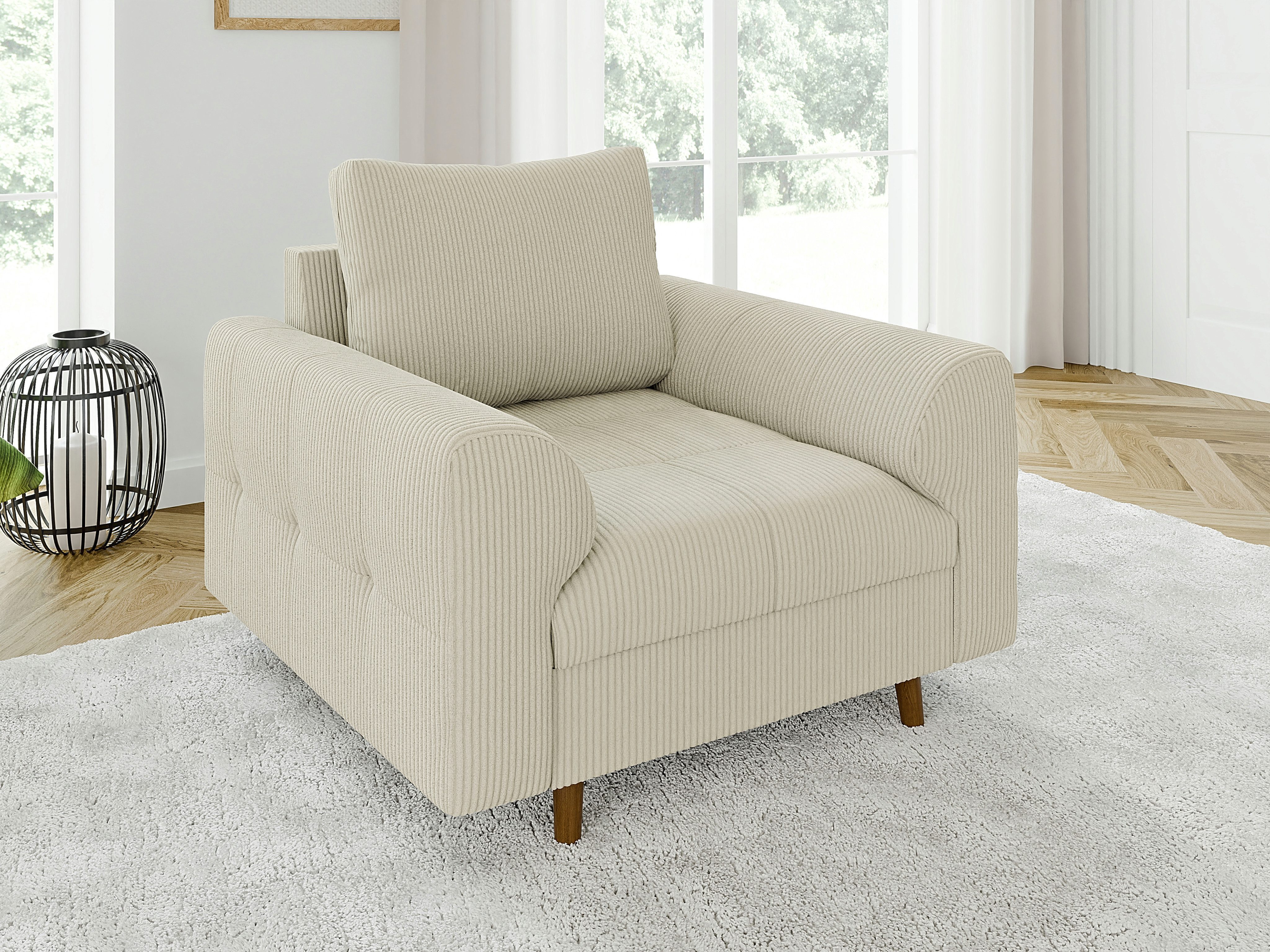 S-Style Möbel Sessel Zara mit Braun günstig online kaufen