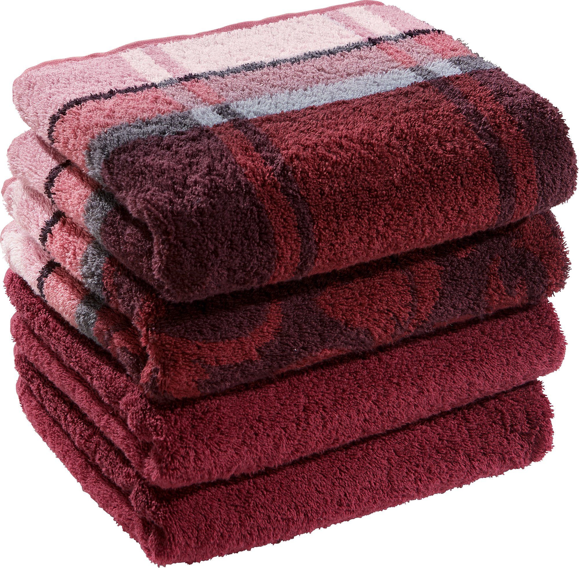 Erwin Müller Handtuch Handtuch "Ludwigsburg" 4er-Pack, Jacquard, Walk-Frott günstig online kaufen