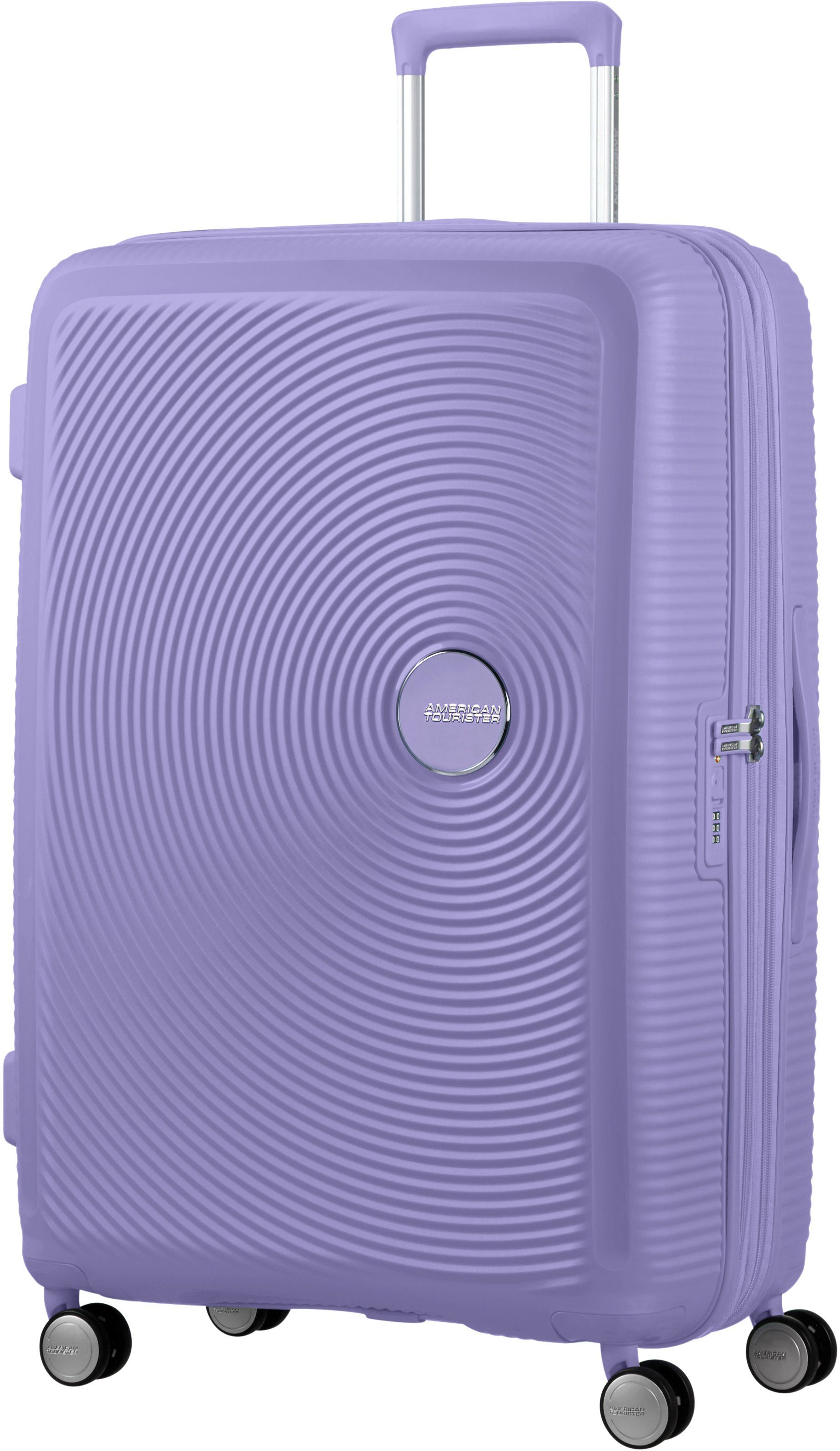 American Tourister® Hartschalen-Trolley Soundbox, 77 cm, Volumenerweiterung Lavender mit 4 Rollen