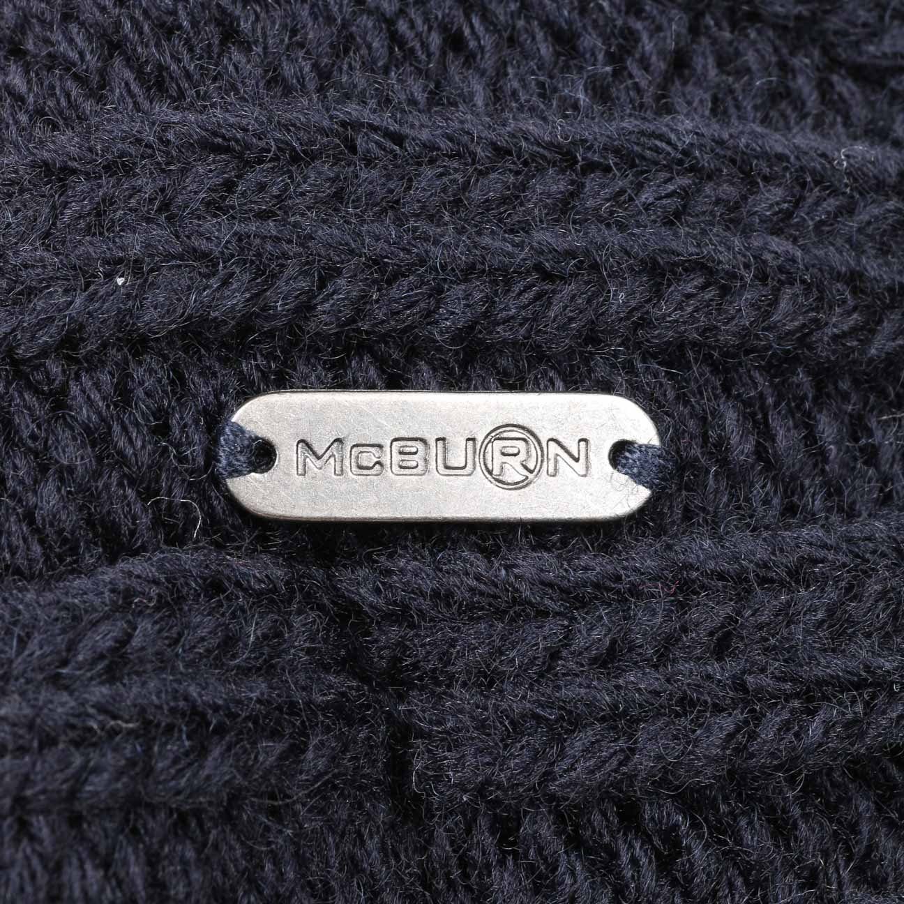 McBurn Bommelmütze (1-St) Beanie mit Schirm, Made in Italy
