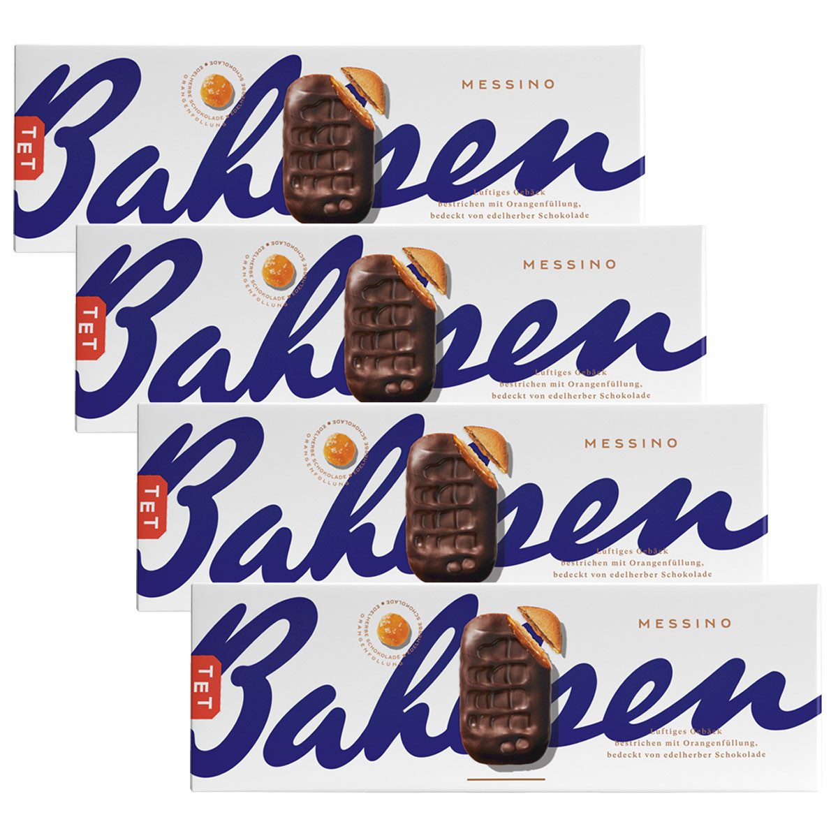 LEIBNIZ Kekse, Bahlsen Messino Orangenfüllung und edelherb Schokolade 125g 4er Pack