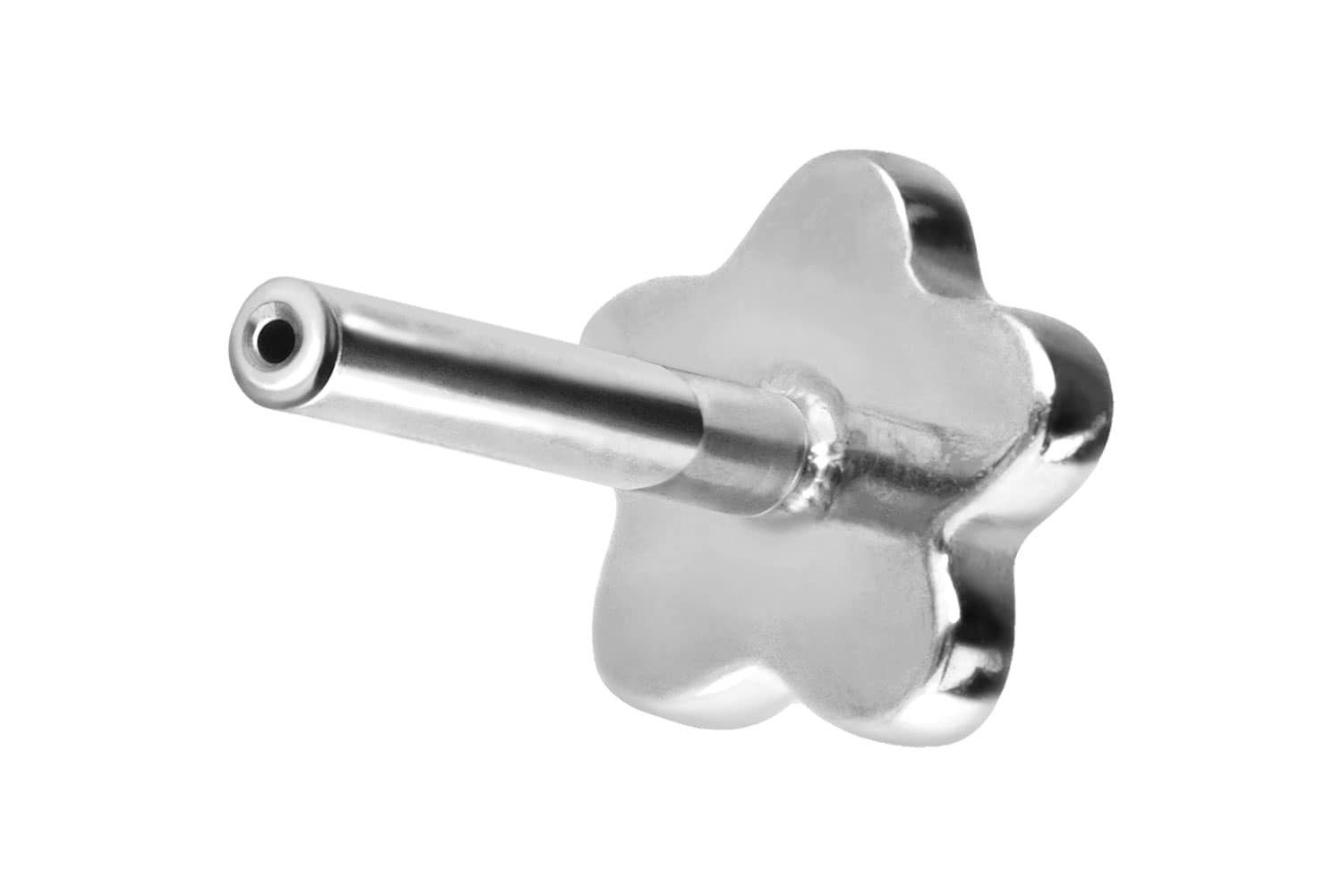 Piercing-Set Titan Labret mit Push Fit ohne Kugel BLUME