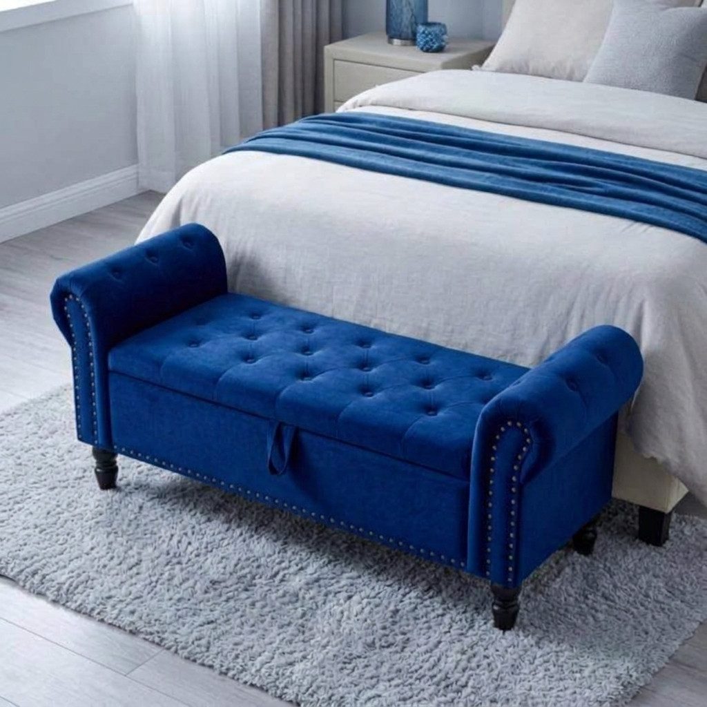 TLGREEN Bettbank Doppelter Hocker mit Stauraum, (Samt,Eleganz und Komfort mit Stauraum), Multifunktionsbank für Wohnzimmer,Schlafzimmer