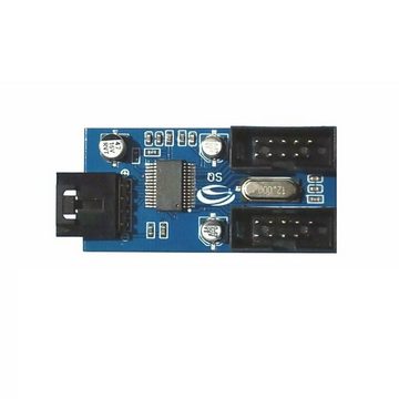 Bolwins F71 USB 2.0 Hub Splitter 5Pin zu 2x 9Pin Erweiterung Header um 4 Ports USB-Adapter, 30 cm