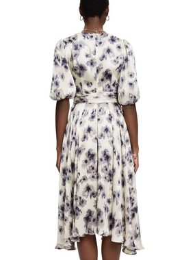 Esprit Collection Midikleid Kleid mit Puffärmeln und Blumen-Print