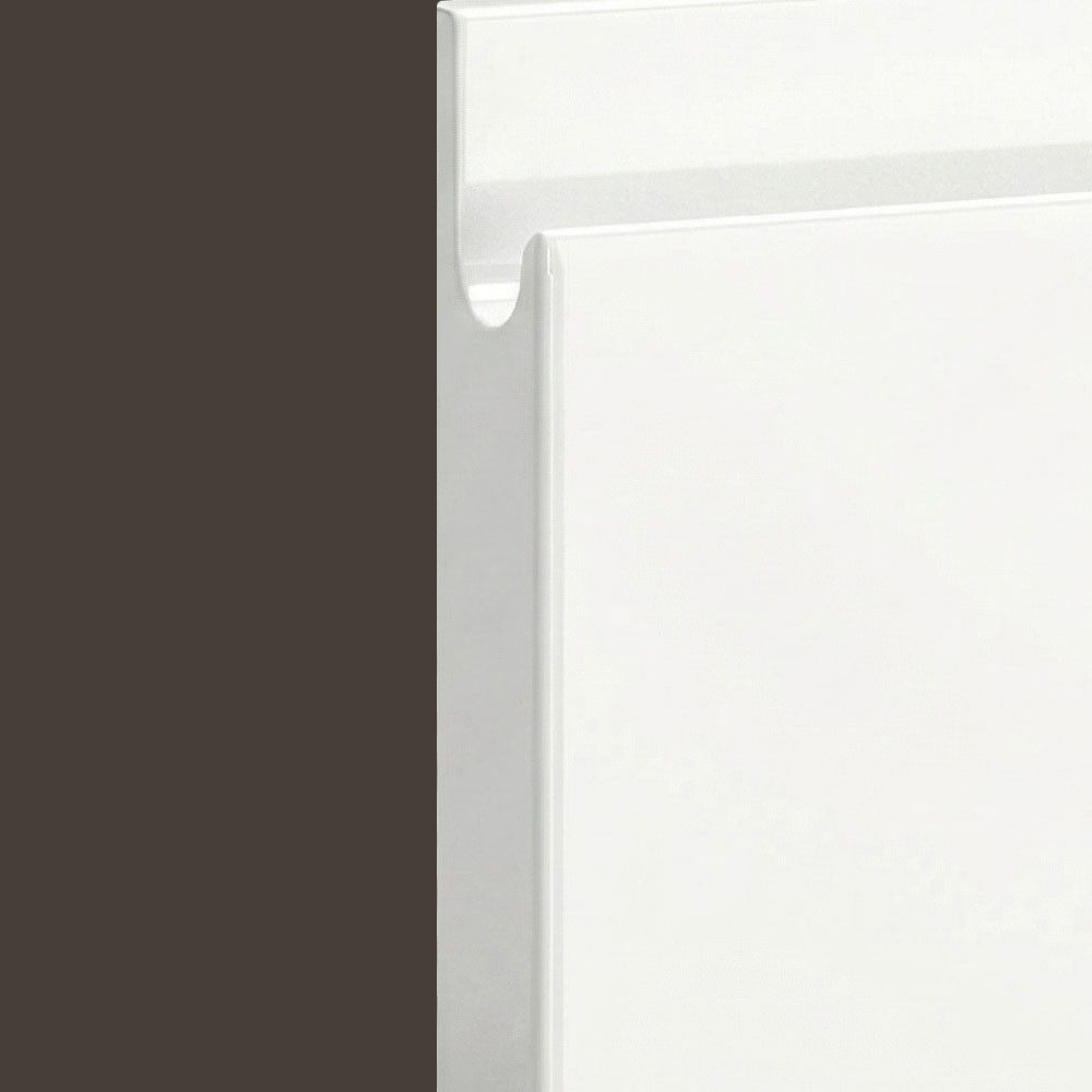 Feldmann-Wohnen Klapphängeschrank Florence (W3/60, 2-türig, 2 Einlegeböden, 1-St., puristische, grifflose Optik, lackierte Fronten, B/T/H 60x32,5x72cm) Lava / RAL 9003 signalweiß HG