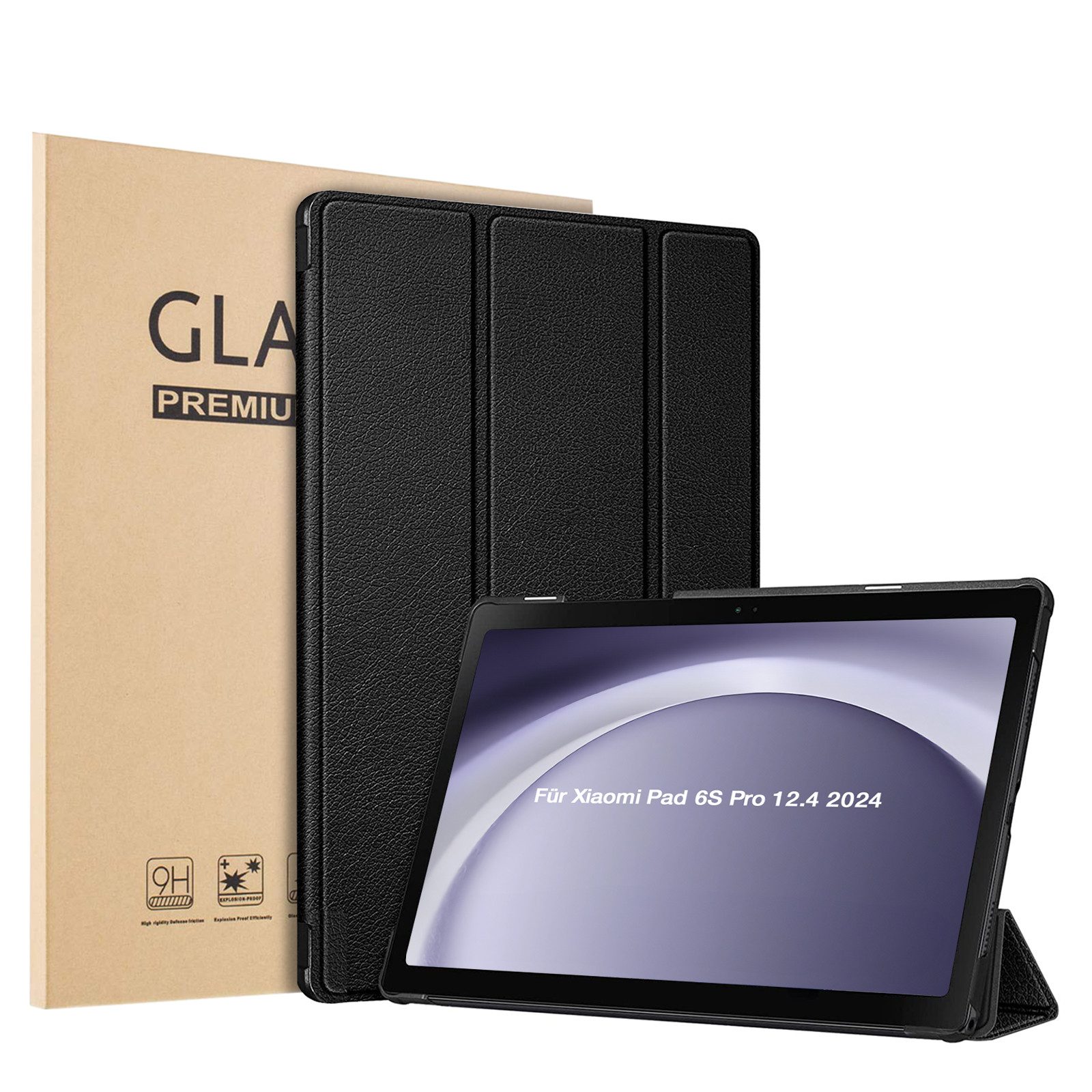Tec-Expert Tablet-Hülle Tablet Cover Hülle für Xiaomi Pad 6S Pro 12,4 Zoll 2024 12.4 Zoll, 12.4, Schutzhülle Klapphülle Tasche Case