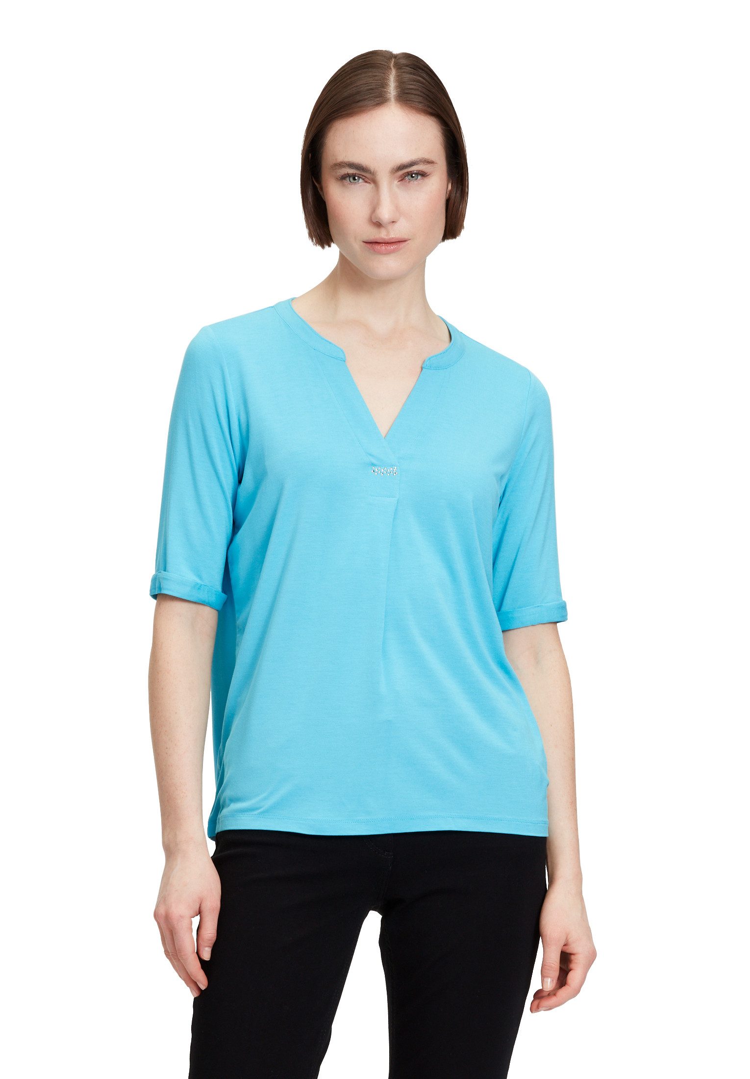 Kurzarmshirt Betty Barclay Blusenshirt mit Kragen