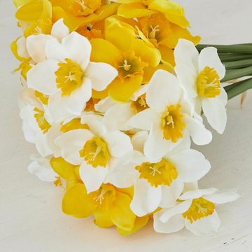 Kunstblume Deko-Blume 12er Set Misapina gelb/weiß/grün, Mirabeau, Höhe 40.5 cm