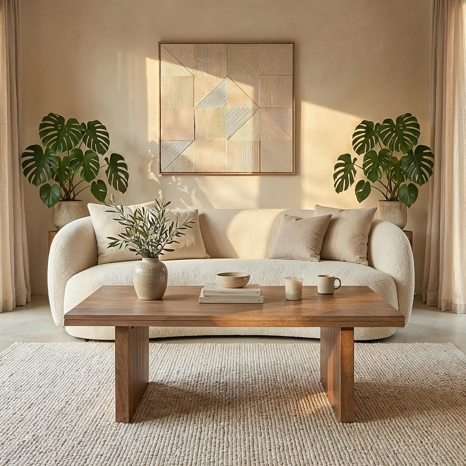 IDIMEX Couchtisch MALABO, Wohnzimmertisch 120x60 cm aus massivem Mangoholz Hellbraun