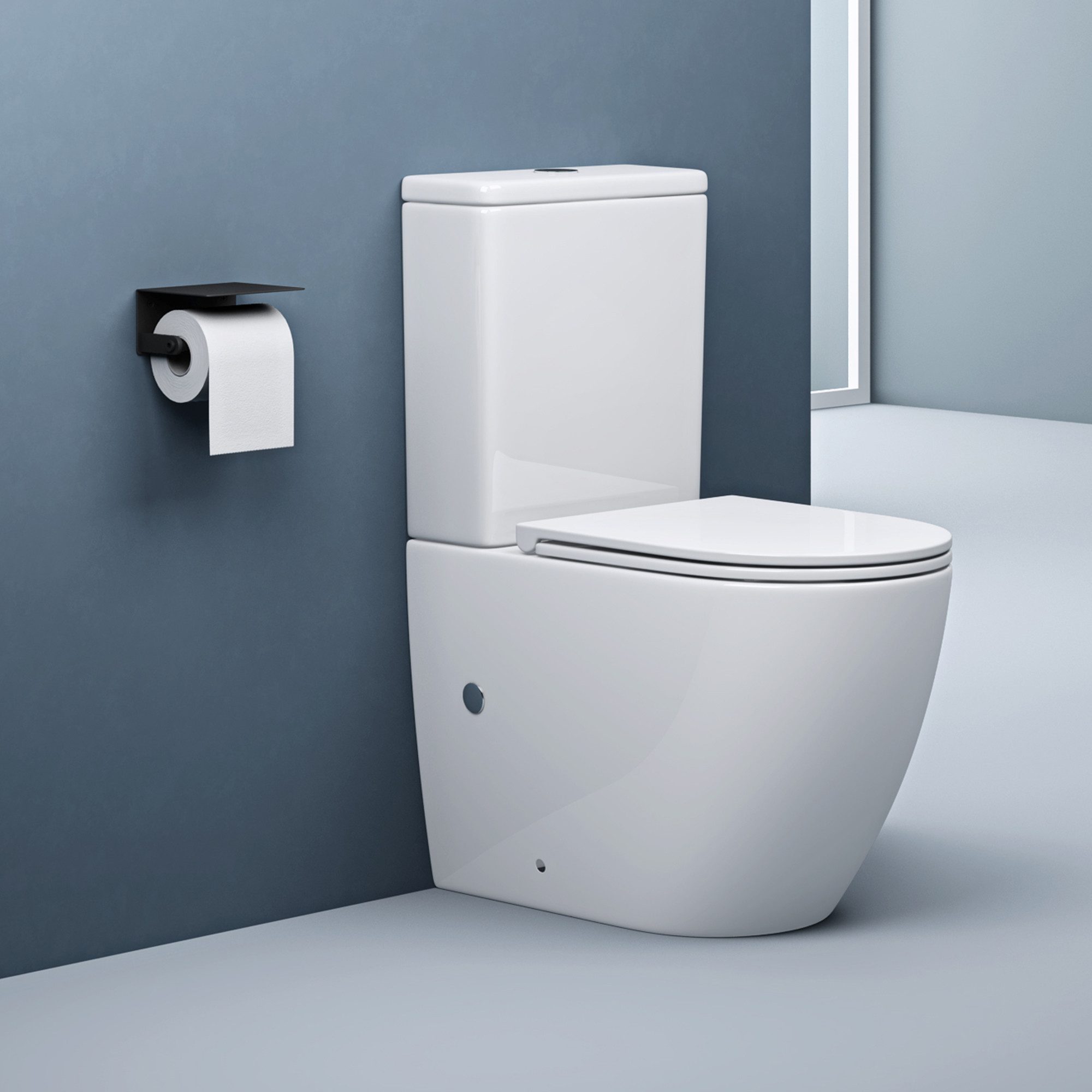 doporro Tiefspül-WC Stand-WC Design Toilette Silent-Close günstig online kaufen