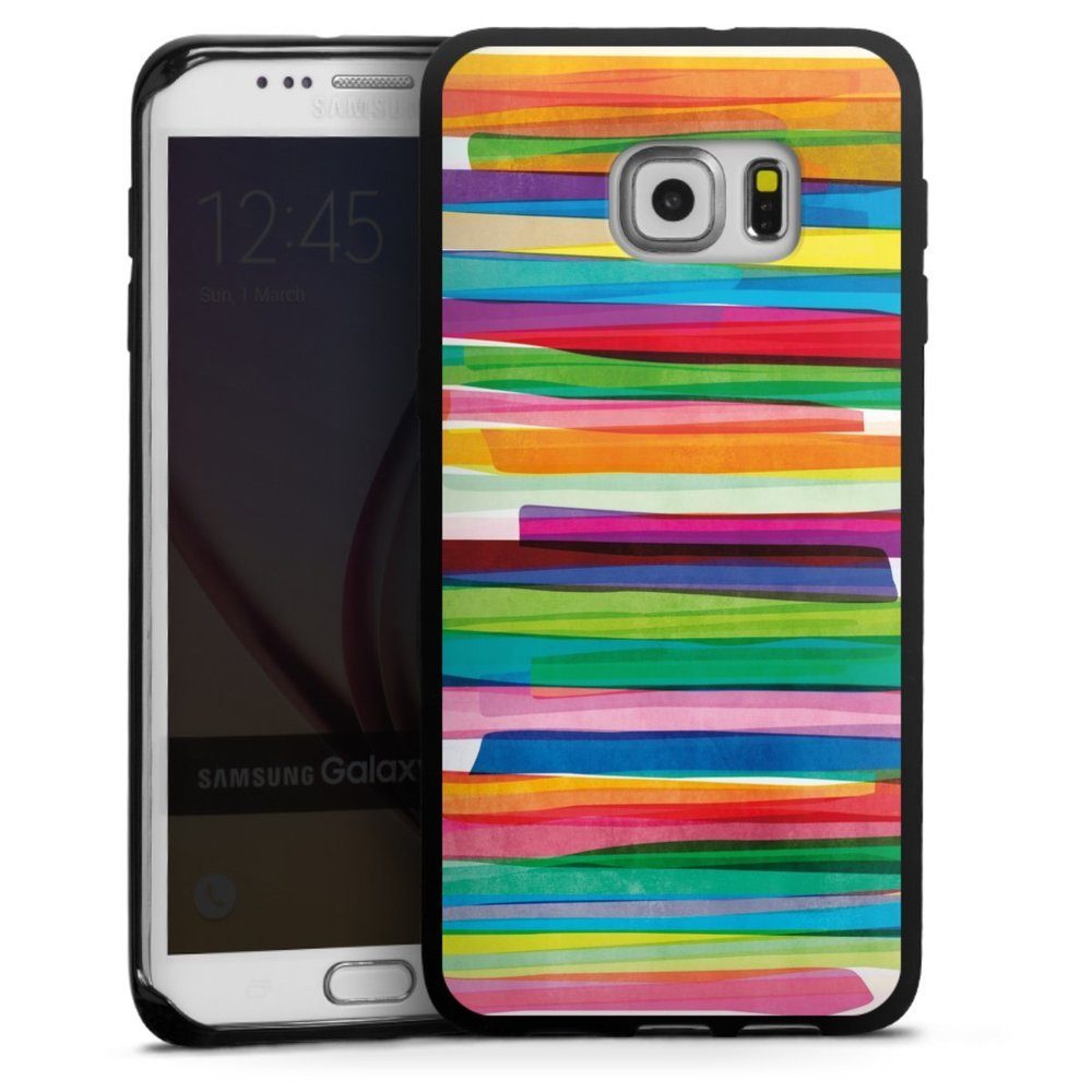 DeinDesign Handyhülle Colorful Stripes1, Hülle Streifen Wasserfarbe bunt