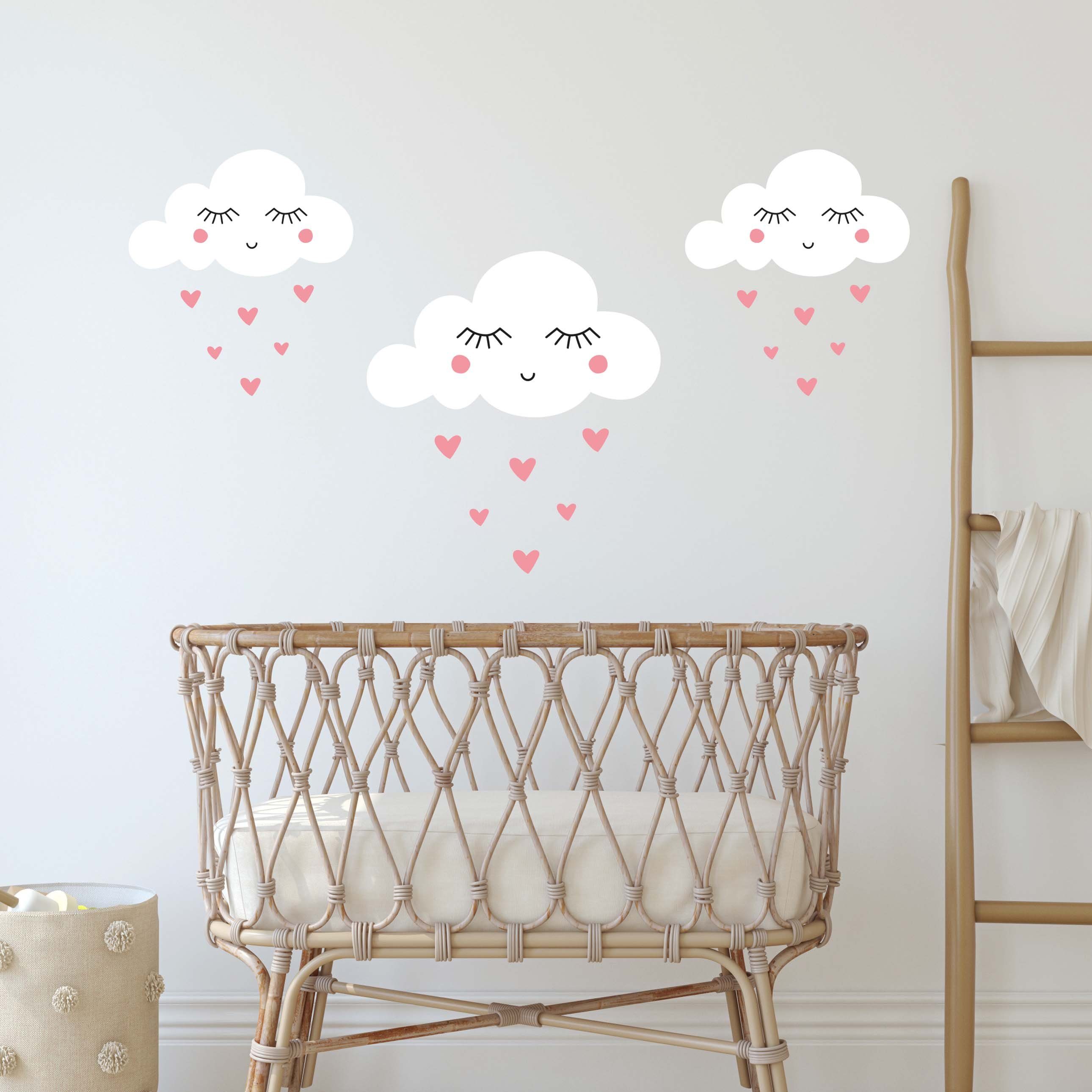 WANDKIND Wandtattoo Sleepy Eyes Wolken V176, wieder ablösbar