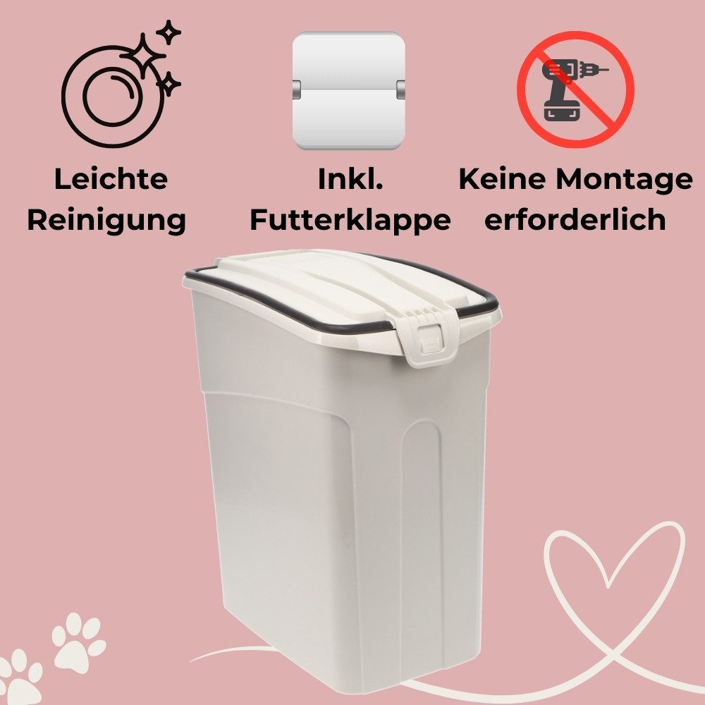 GarPet Futterbehälter 2er Set Futtertonne Luftdicht Deckel Hunde Katzen Futter Box
