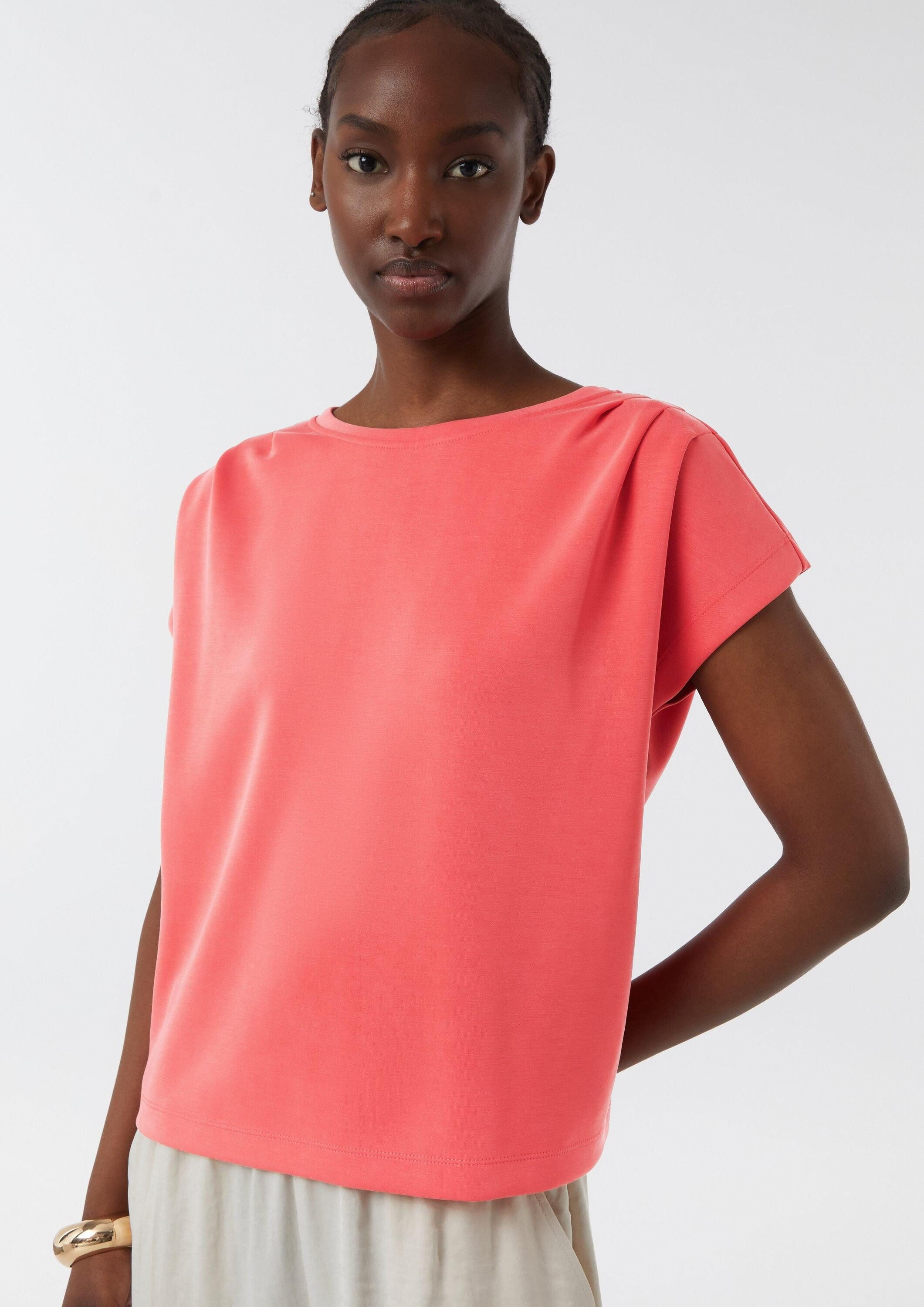 comma Sweatshirt Sweatshirt Sweatshirt aus Modalmix mit Faltendetail