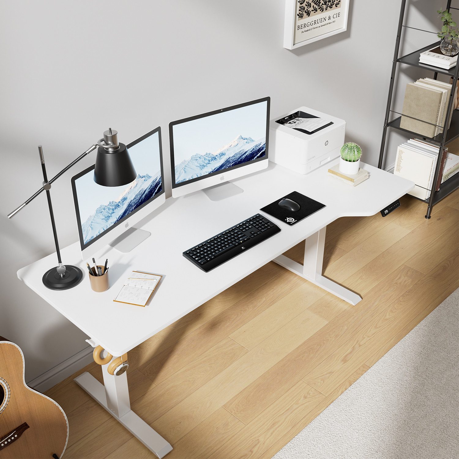 HOMALL Schreibtisch höhenverstellbaren Schreibtisch elektrischen 160/180*75 günstig online kaufen