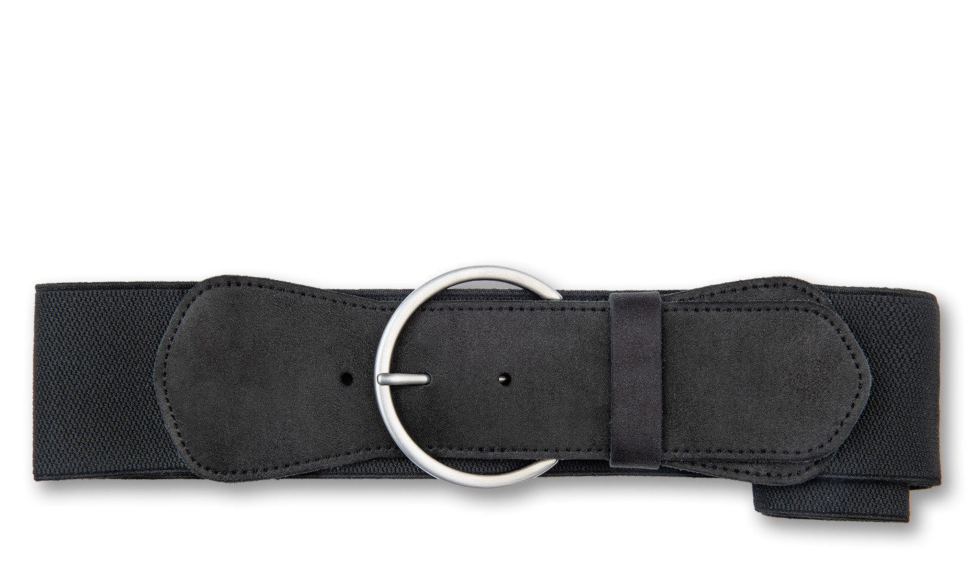 BERND GÖTZ Taillengürtel Taillengürtel mit Stretch und großer silberner Ringschließe