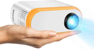 Daakro Beamer (1280 x 720 px, Beamer Full Hd Unterstützt 5G WiFi Mini Projektor für Handy,LED Video)
