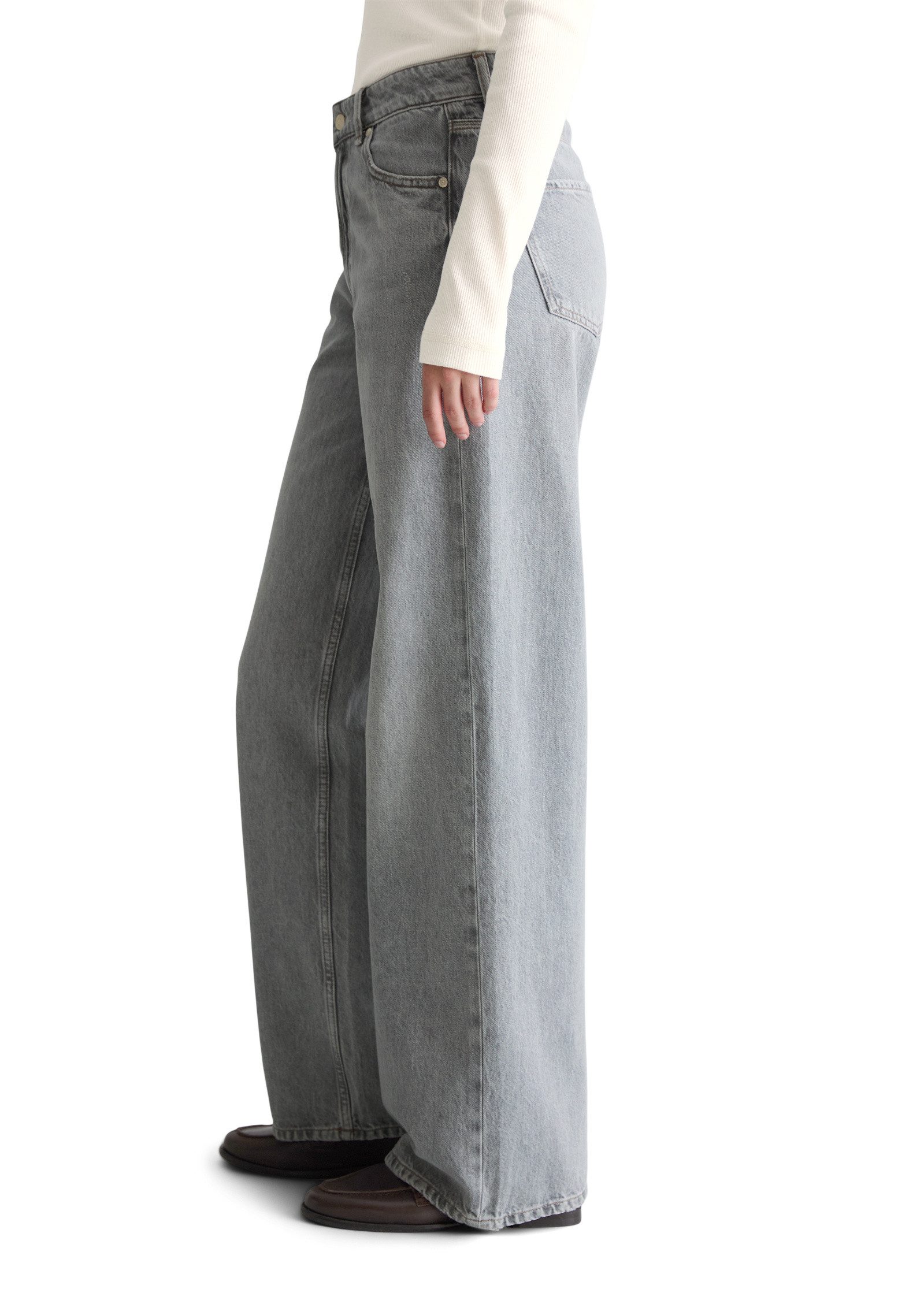 Marc O'Polo DENIM Weite Jeans aus Bio-Baumwolle ohne Stretch günstig online kaufen