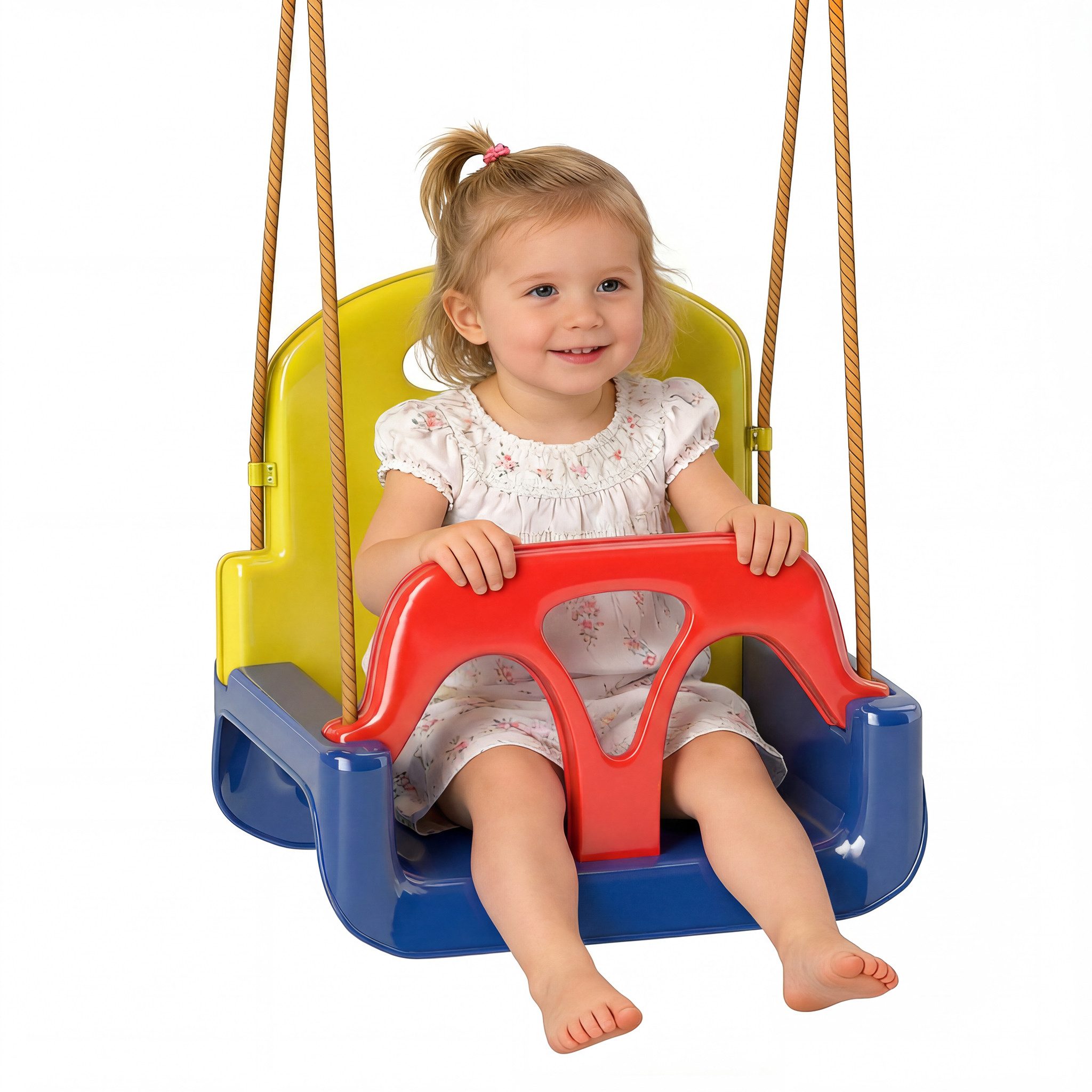 Outsunny Einzelschaukel mit Rückenlehne, Anschnallgurt, (3 in 1 Kinderschaukel, 1-tlg., Babyschaukel), für Kinder von 9-36 Monaten, für Outdoor & Indoor, Dunkelblau