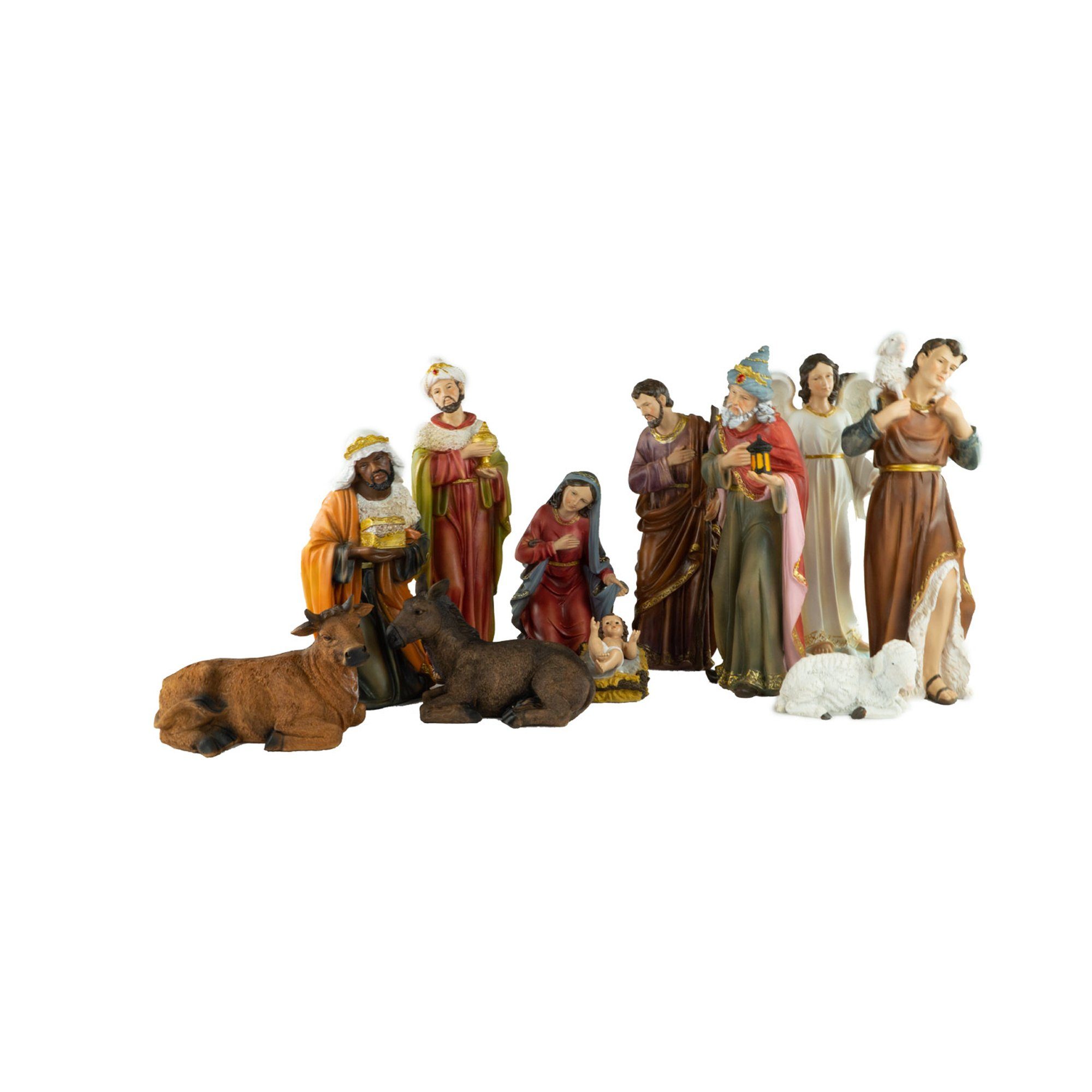 Krippenursel Krippenfigur Krippenfiguren (Set, K 12-tlg., St., Krippenfiguren ca. 40 cm, handbemalte 12 276 große 12-tlg)