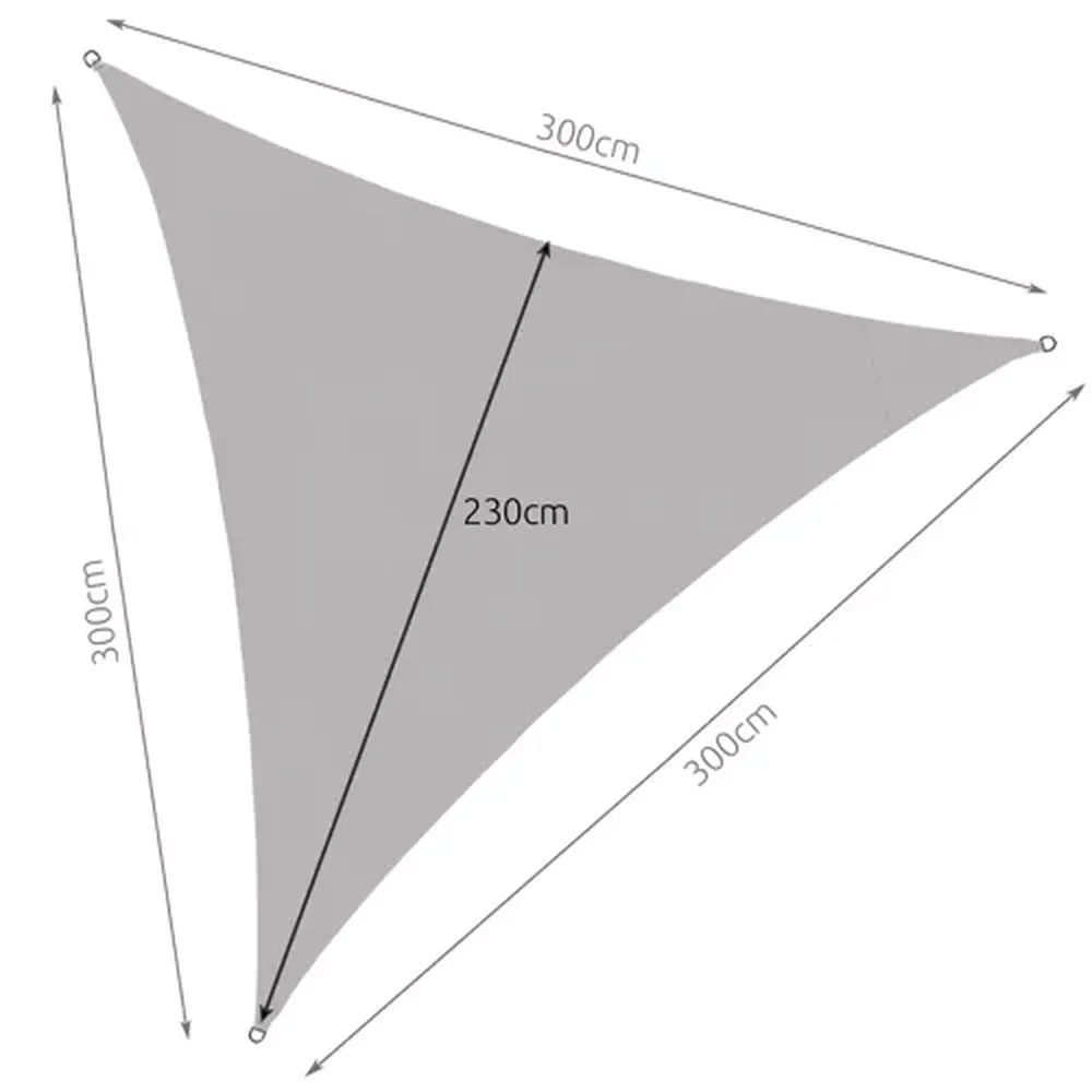 Gardlov Sonnenschirm Sonnensegel Sonnenschutz Dreieck, LxB: 300x300 cm, Spar-Set, witterungsbeständig, lässt sich das Segel flexibel je nach Sonnenstand ausrichten