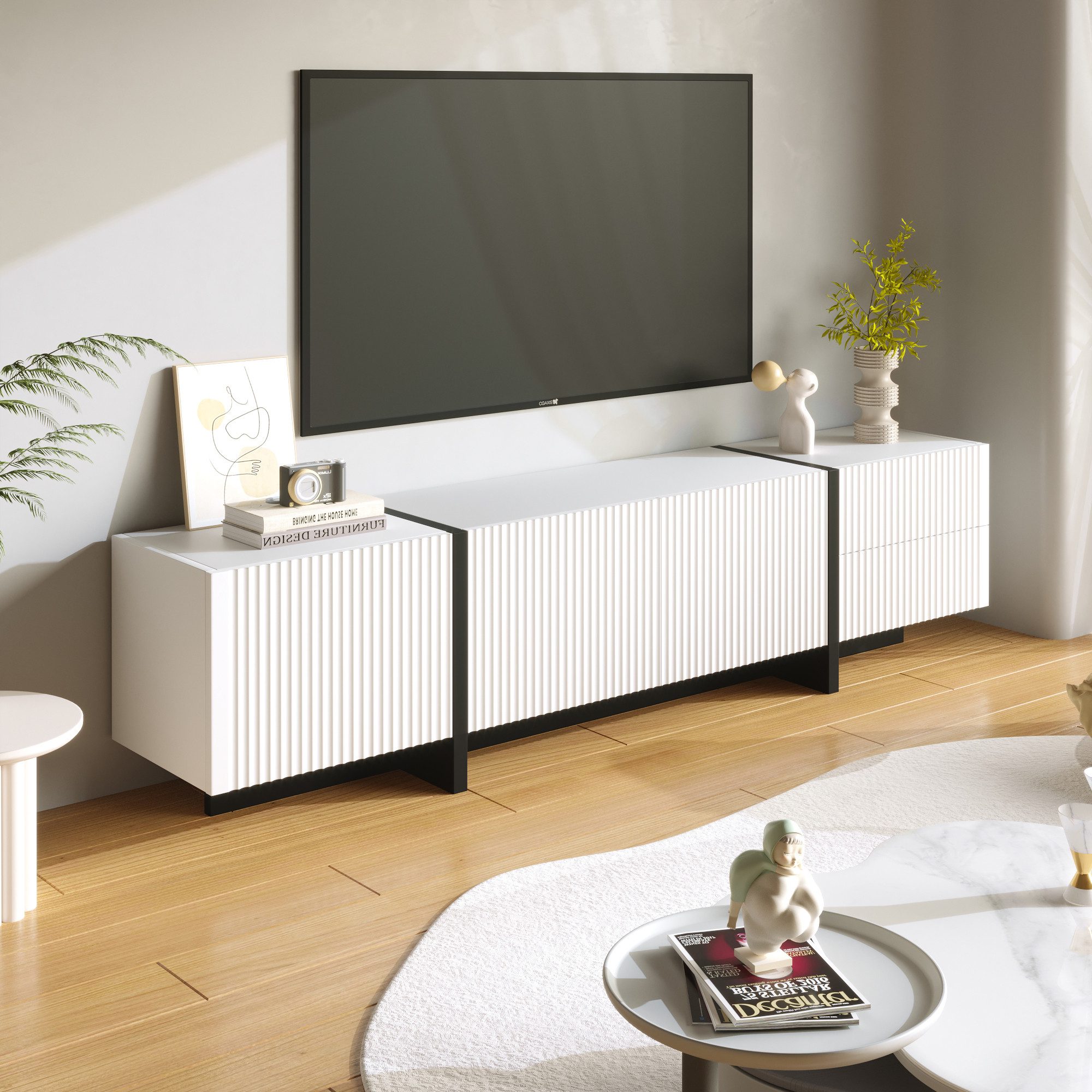 IDEASY Lowboard Vertikal weiß TV-Lowboard, geeignet günstig online kaufen