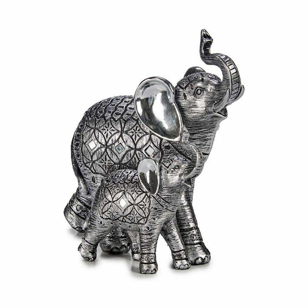 Gift Decor Dekoobjekt Deko-Figur Elefant 20,5 6 Stück x 21,5 cm x 11 Silberfarben