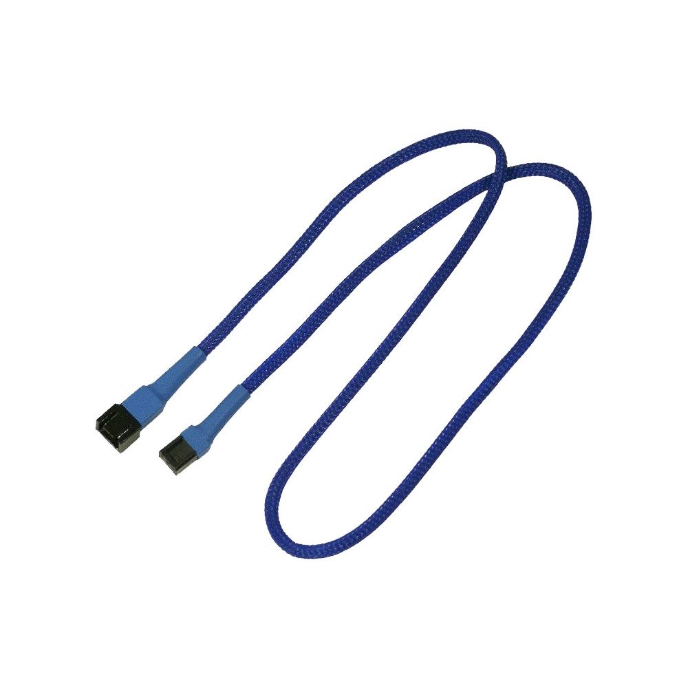 NANOXIA Nanoxia 3-Pin Verlängerung 0,6m - PC-Zubehör Stromadapter 3-Pin zu 3-Pin, Hochwertige 3-Pin Verlängerung